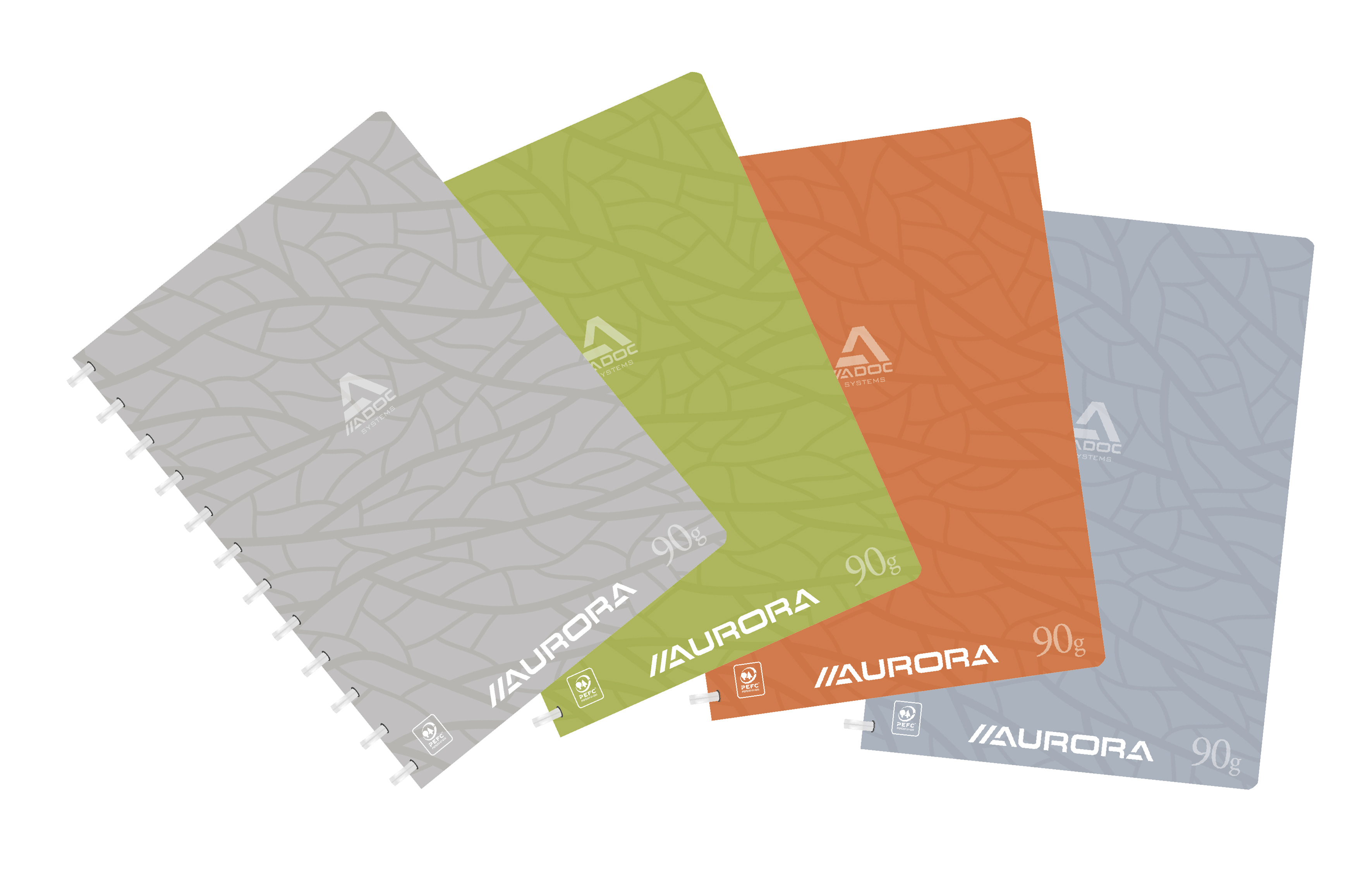 ADOC Ringbuch DESIGN A4 6011.5 assortiert, liniert 144 Seiten