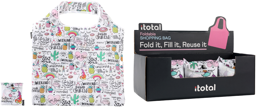 I-TOTAL Shopping bag 57x42cm XL2663 Unicorn