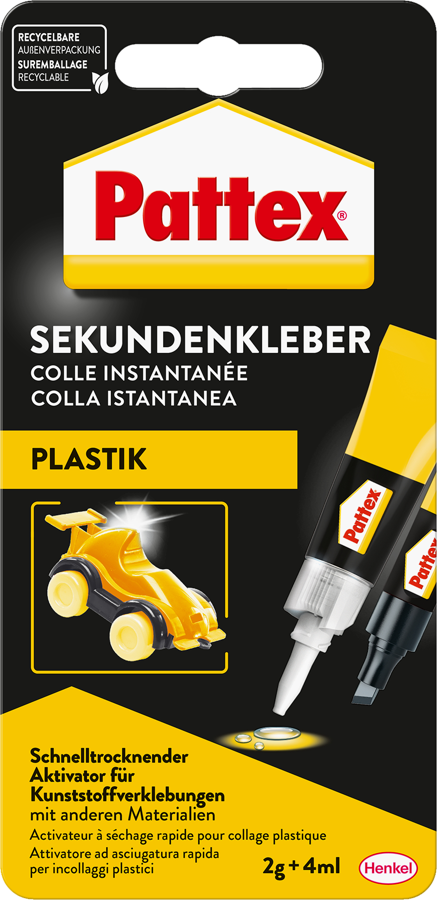 PATTEX Plastix Sekundenkleber PSA1C 2g