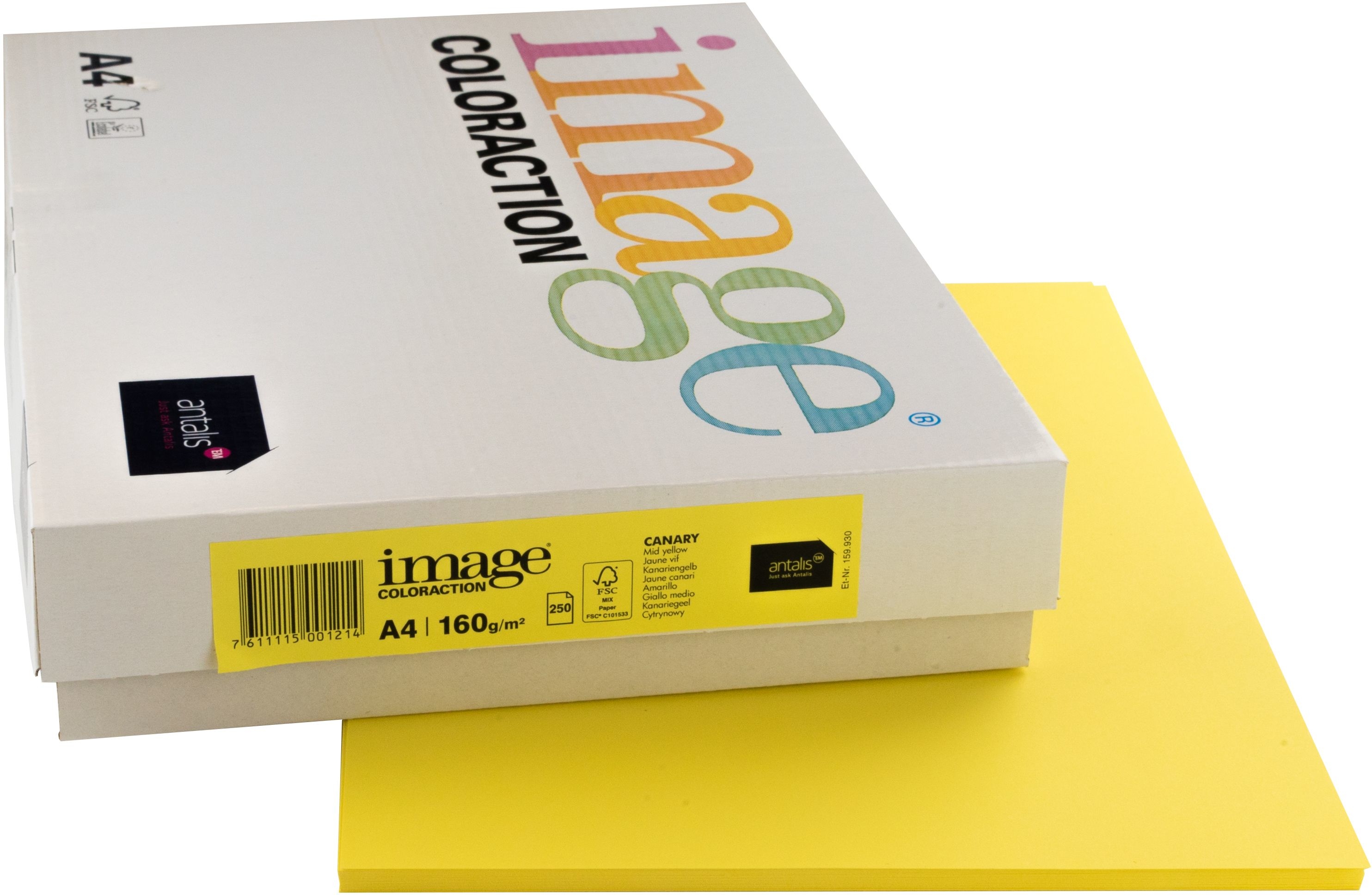 IMAGE COLORACTION Kopierpapier Canary A4 266719 kanariengelb, 160g 250 Blatt