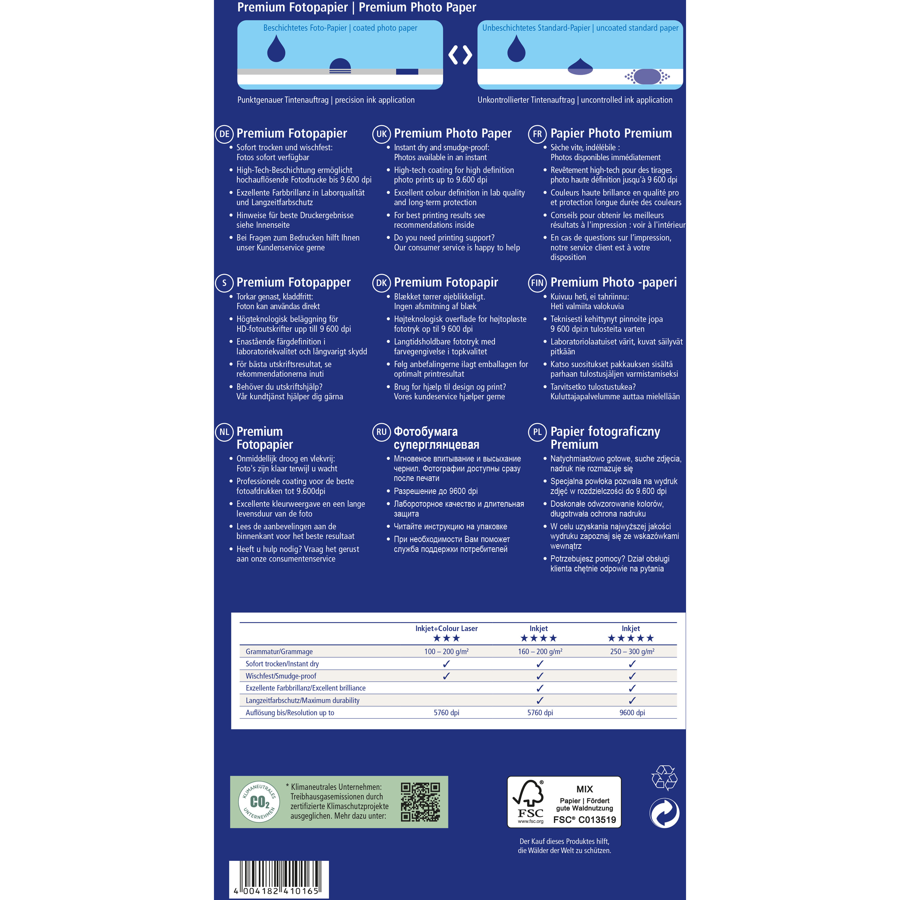 AVERY ZWECKFORM InkJet Fotopapier A4 2559-20 250g,matt, weiss 20 Blatt