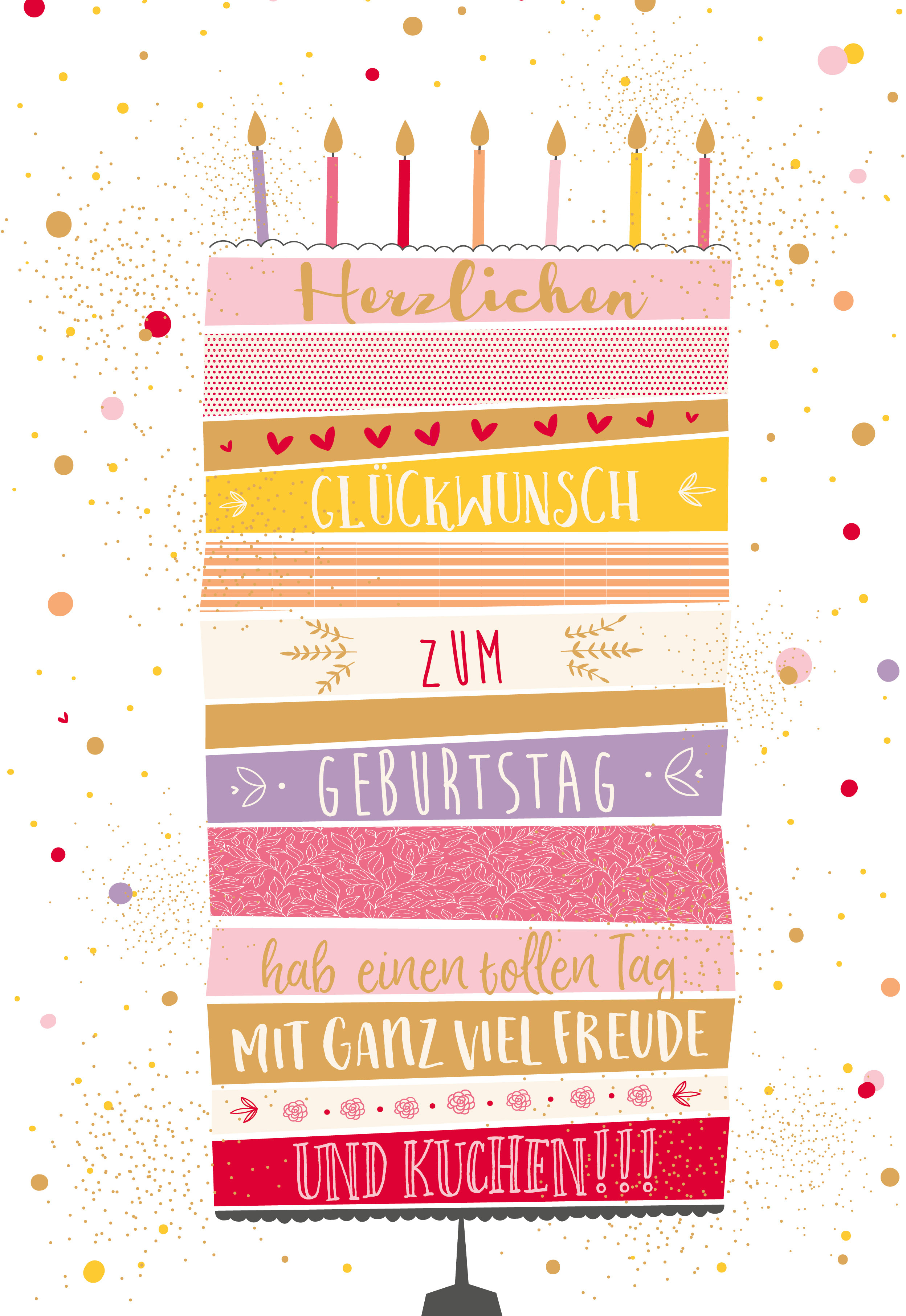 ABC Geburtstagskarte A4 53943 Torte