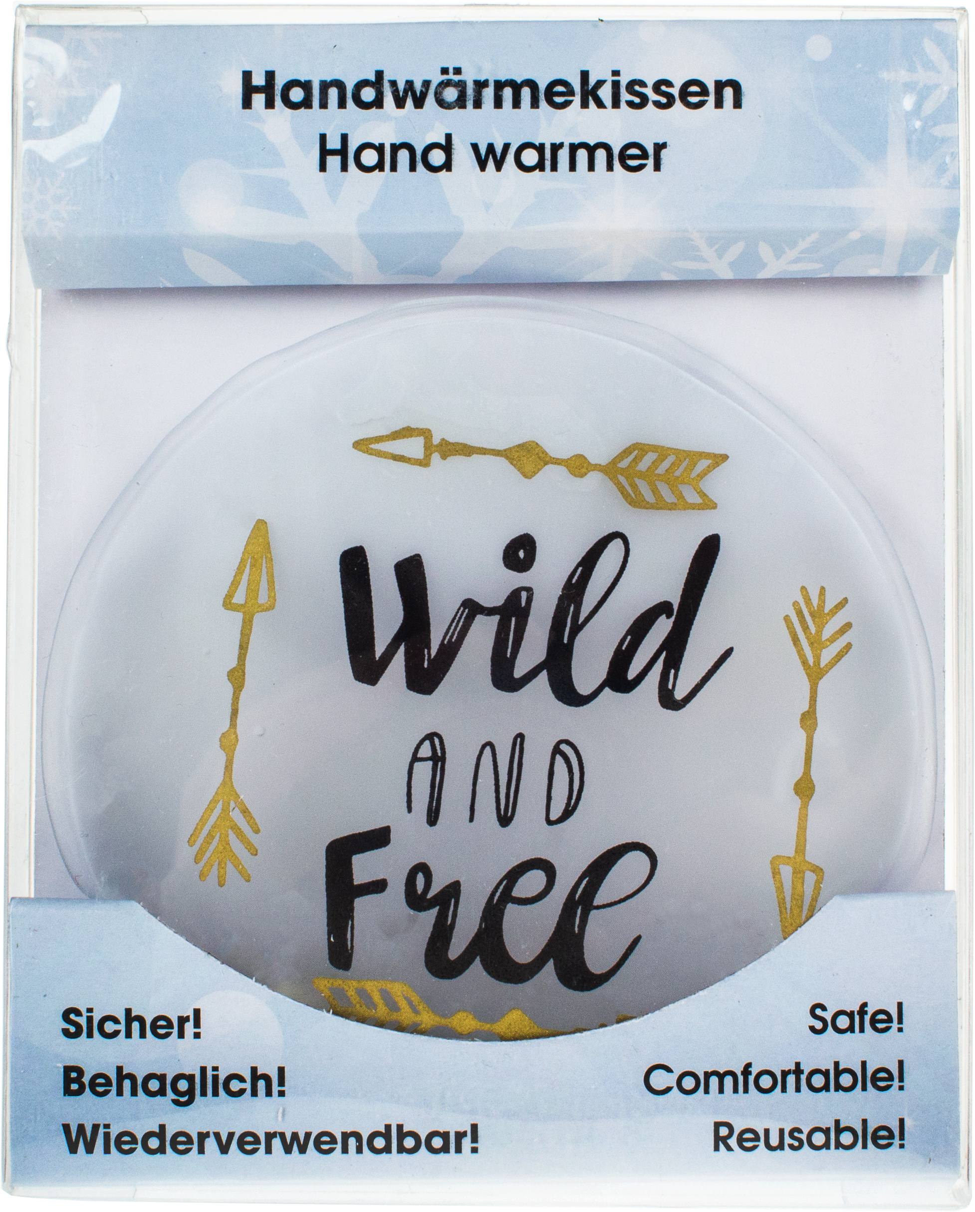 ROOST Taschenwärmer Sprüche 10023023 schwarz 9x9x1cm