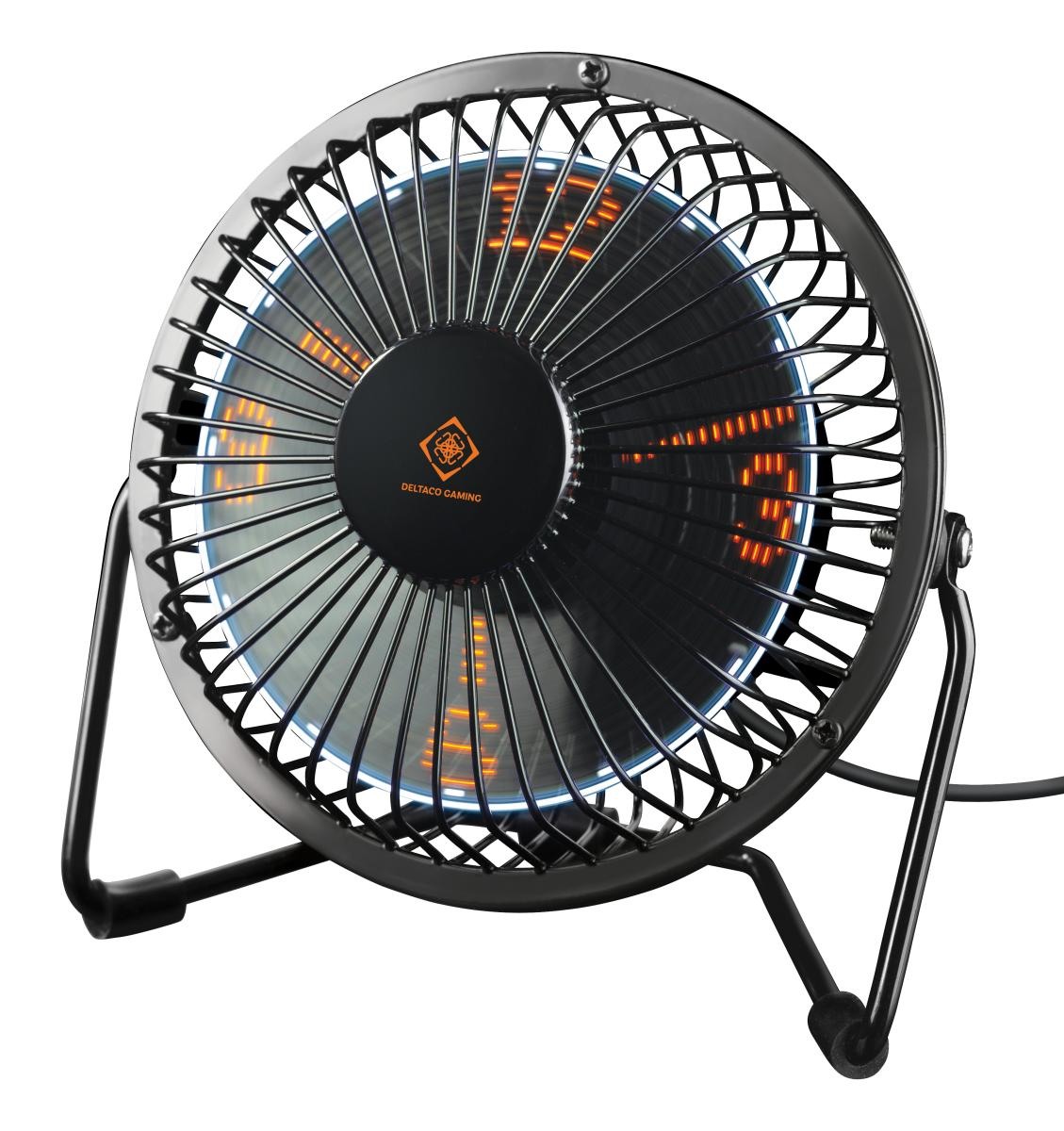 DELTACO USB LED Table Fan watch GAM-054 Black