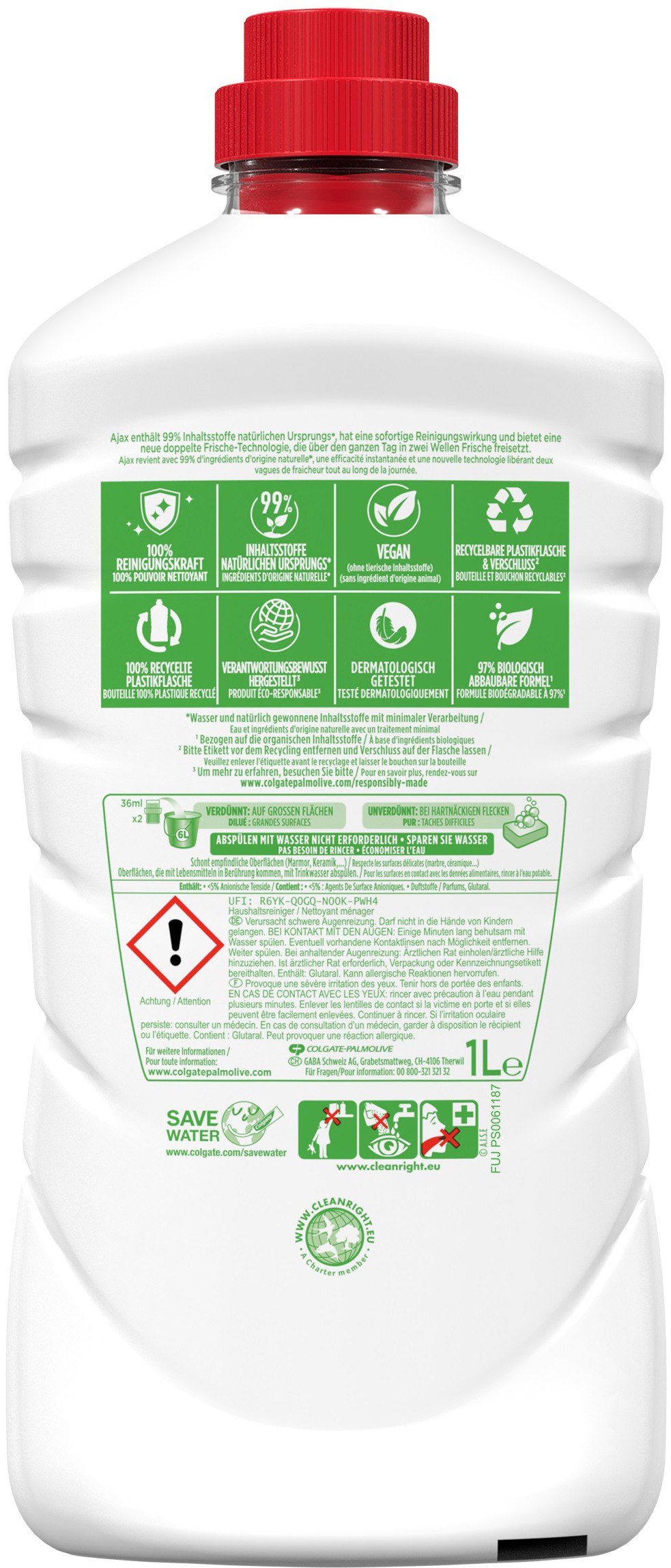 AJAX Allzweckreiniger 812022 Frisch, Duo-Pack