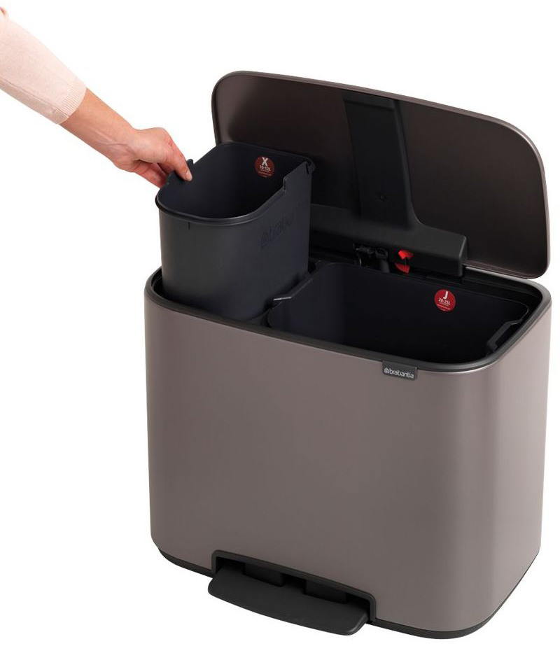 BRABANTIA Treteimer BO 121203 11L/23L, platinum