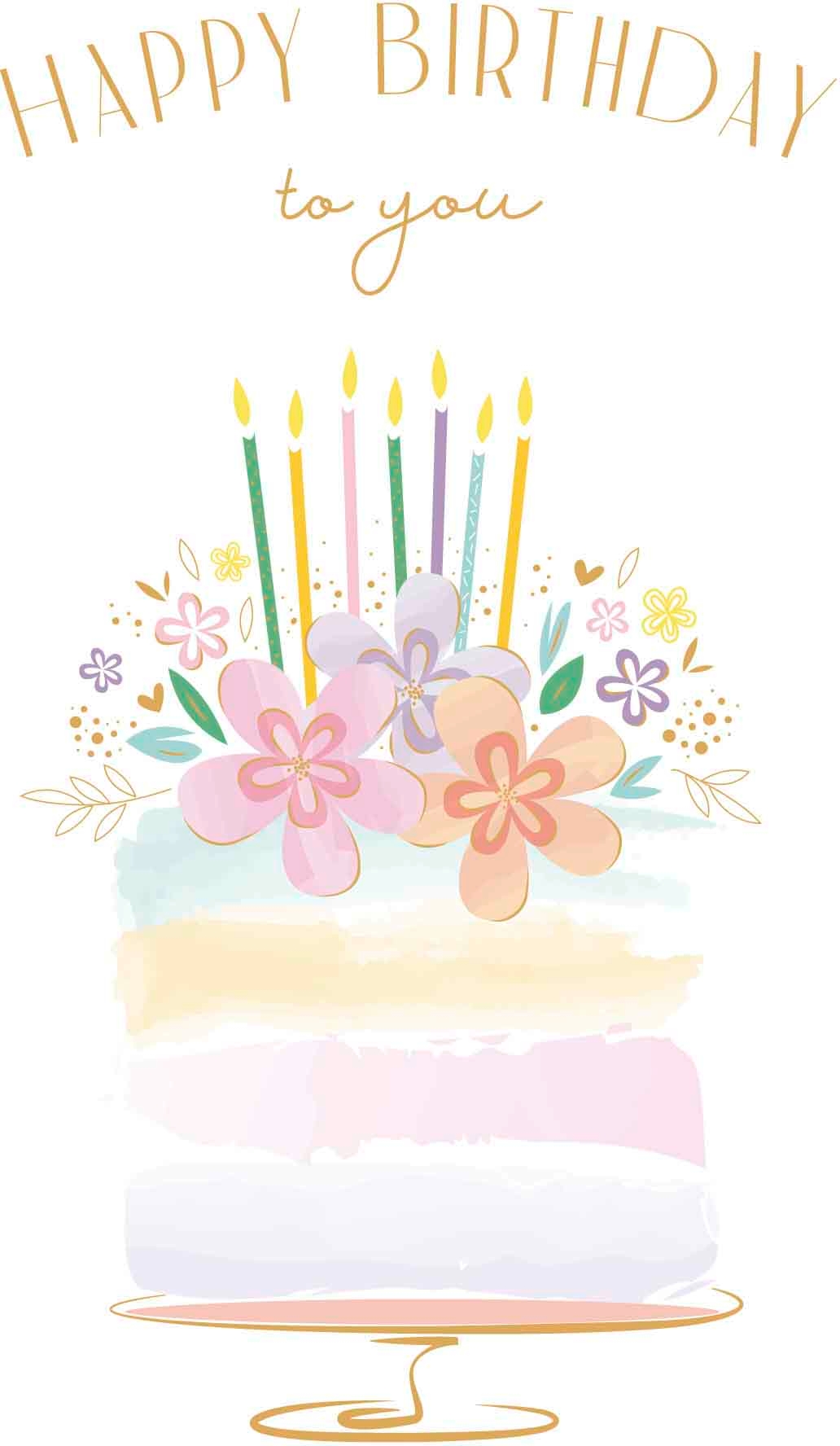 ABC Geburtstagskarte B6 51106 Torte