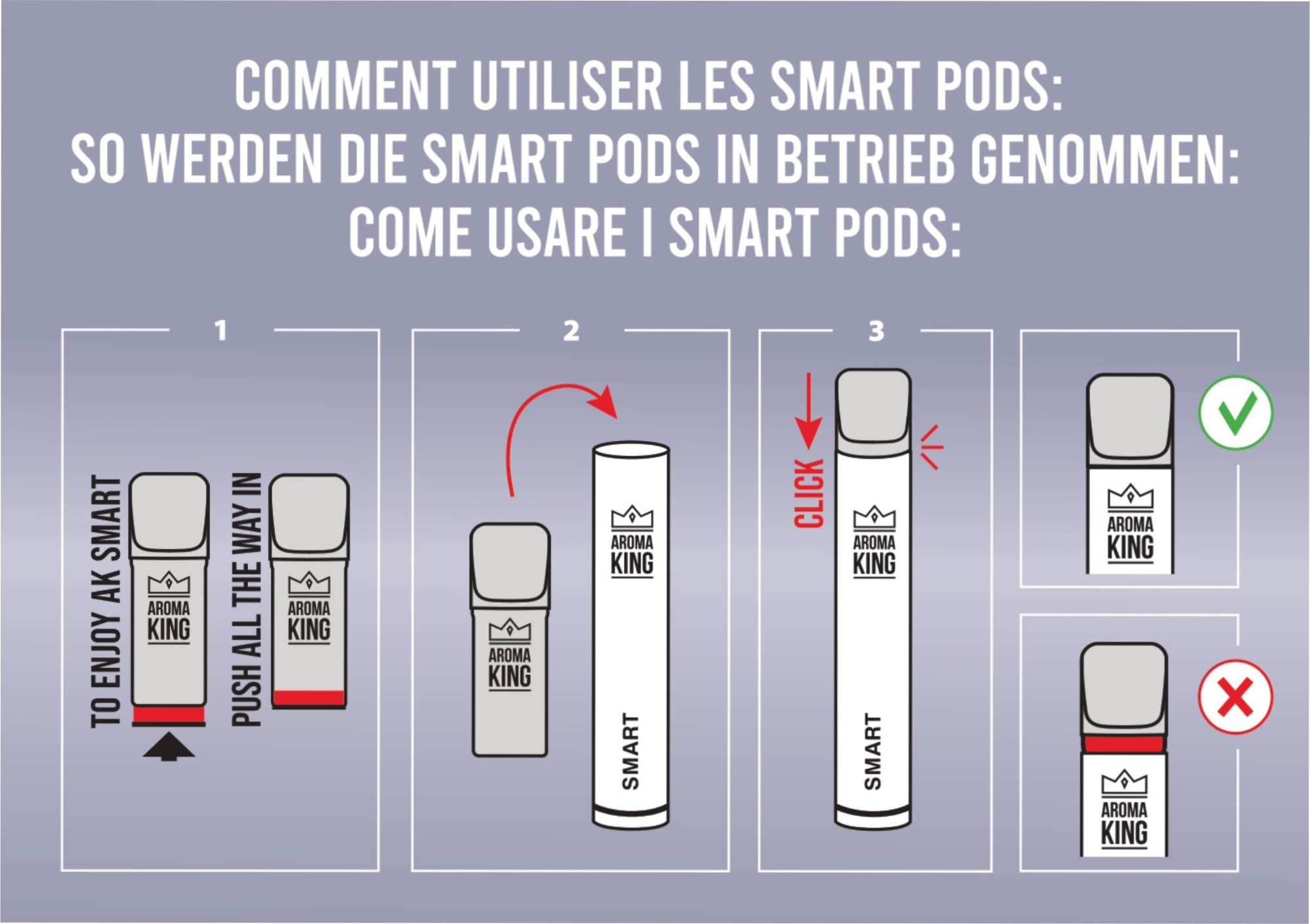 AROMA KING Smart Rechargeable Battery 0170030 White
