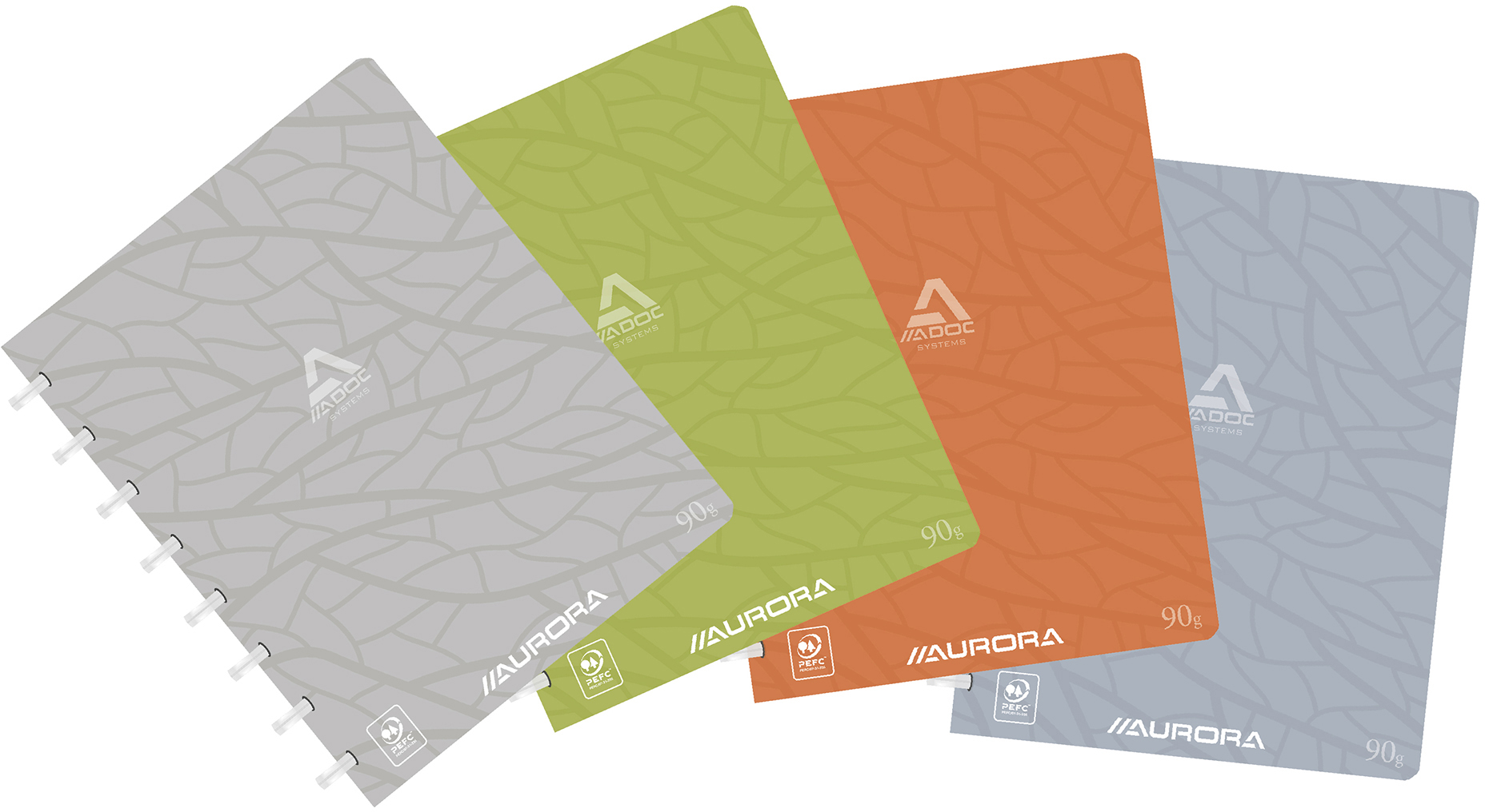 ADOC Ringbuch DESIGN A5 3055.5 assortiert, kariert 144 Seiten