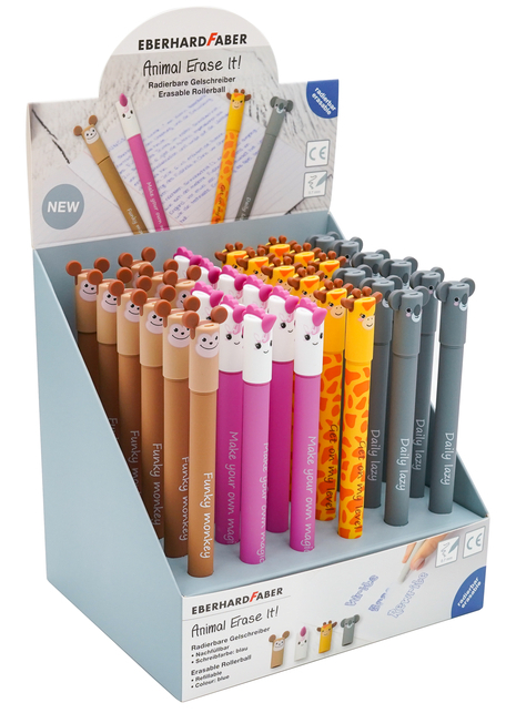 EBERHARD FABER Gelschreiber Erase It 560104 Animals 2, assortiert 36 Stück