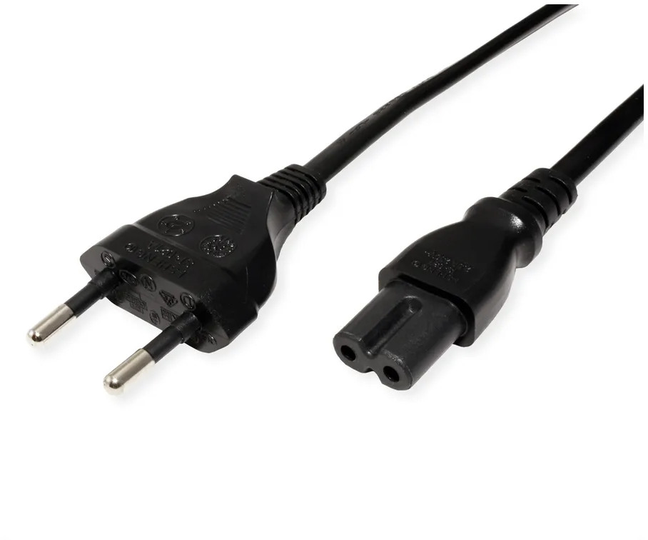 ROLINE Netzkabel Black 19.07.2096 Euro-Flach auf C7 Buchse 1.8m