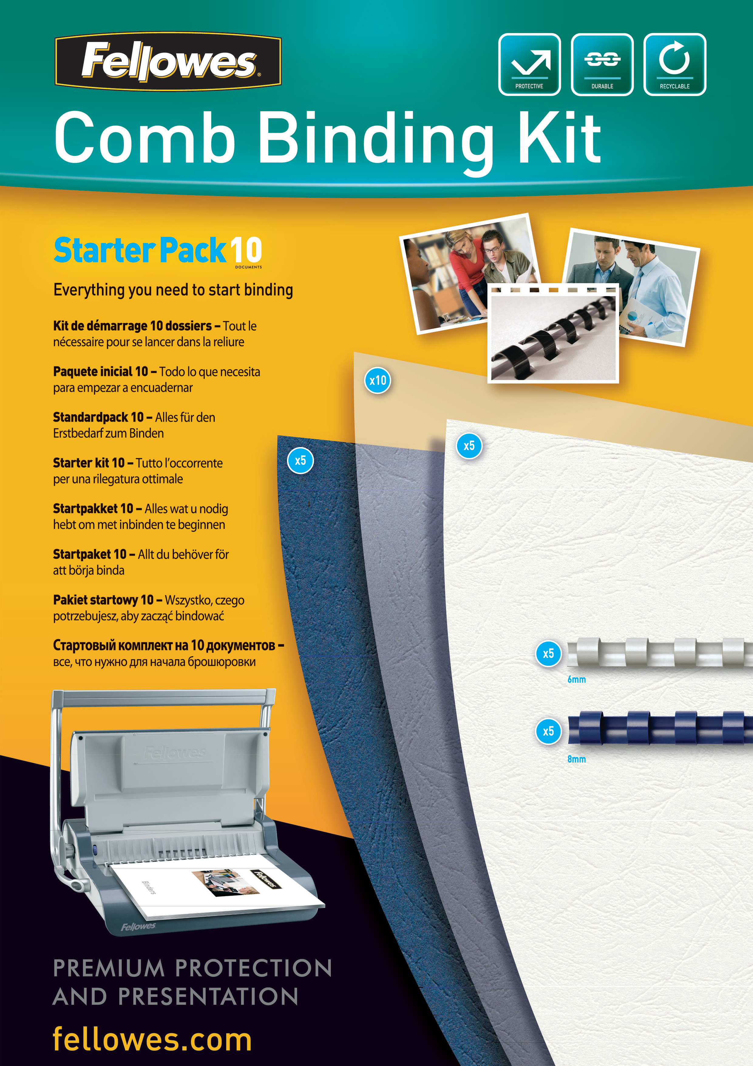 FELLOWES Starterkit für 10 Dokumente 5371701 Binding Kit