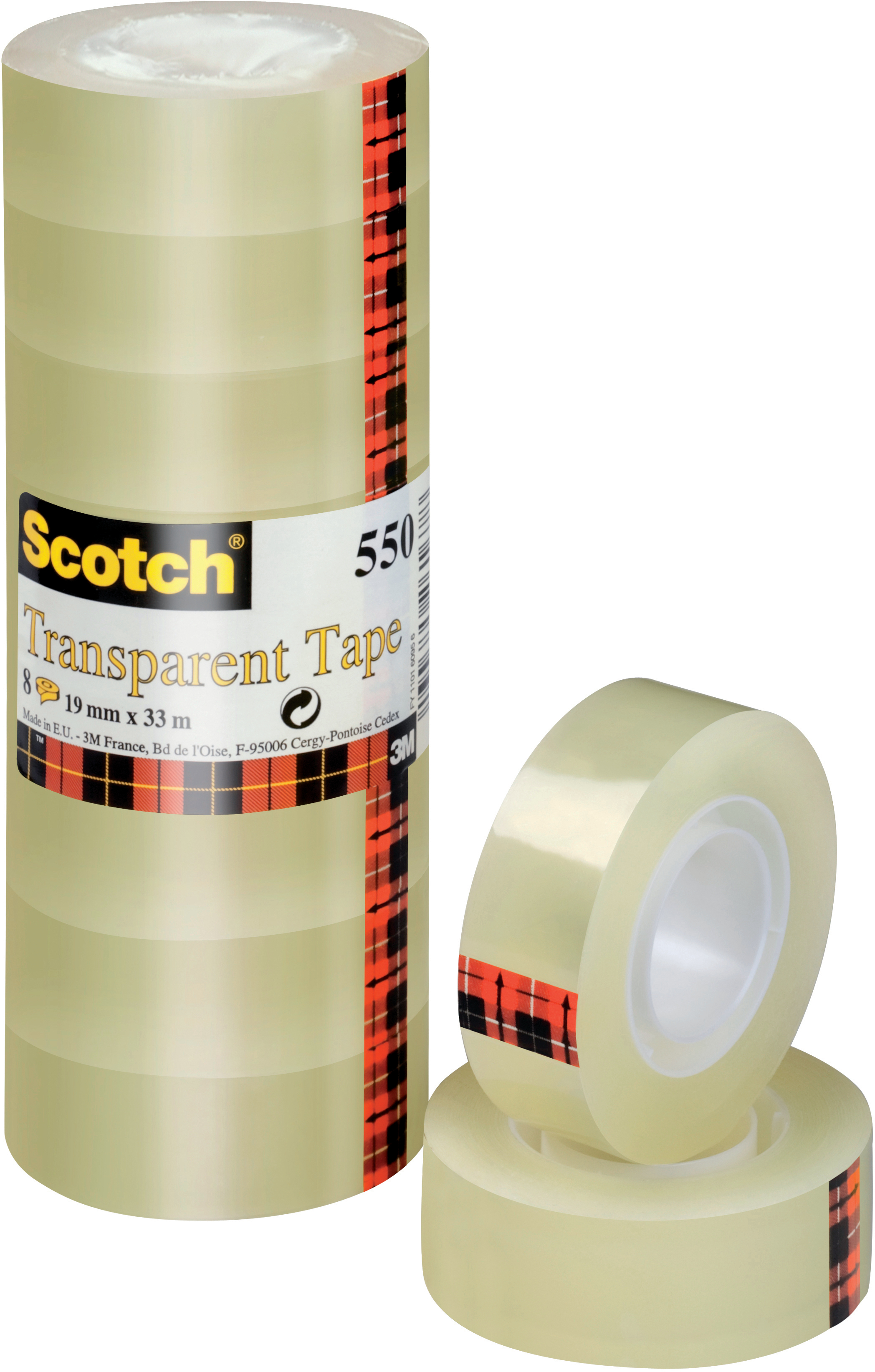 SCOTCH Klebeband 550 19mmx33m 5501933K-8 transparent 8 Stück