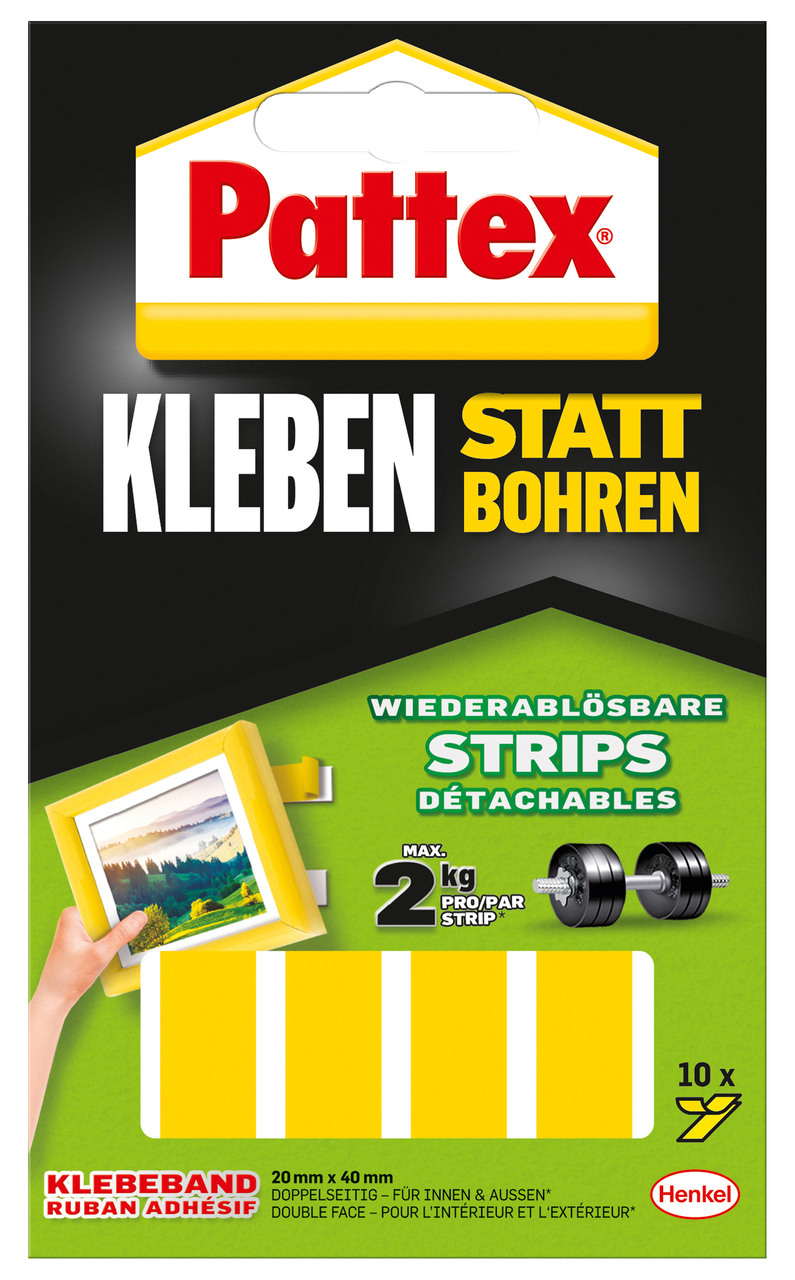 PATTEX Montage Klebe-Strips PXMS1 Blister 10 Stück