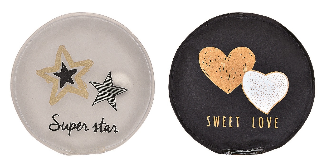 ROOST Taschenwärmer Stern, Herz 10025391 9x9cm 4 ass.