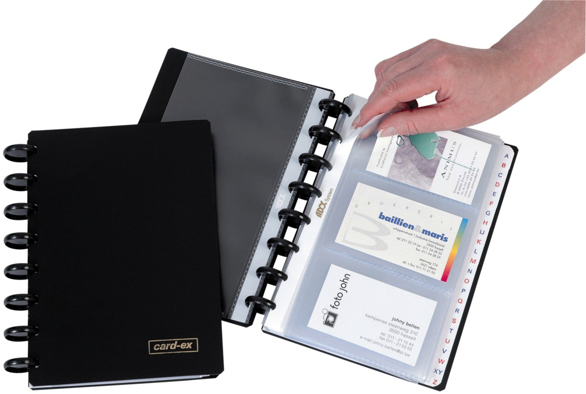 ADOC Sichtbuch Card-Ex A5 9287.760 schwarz, 800my 20 Taschen