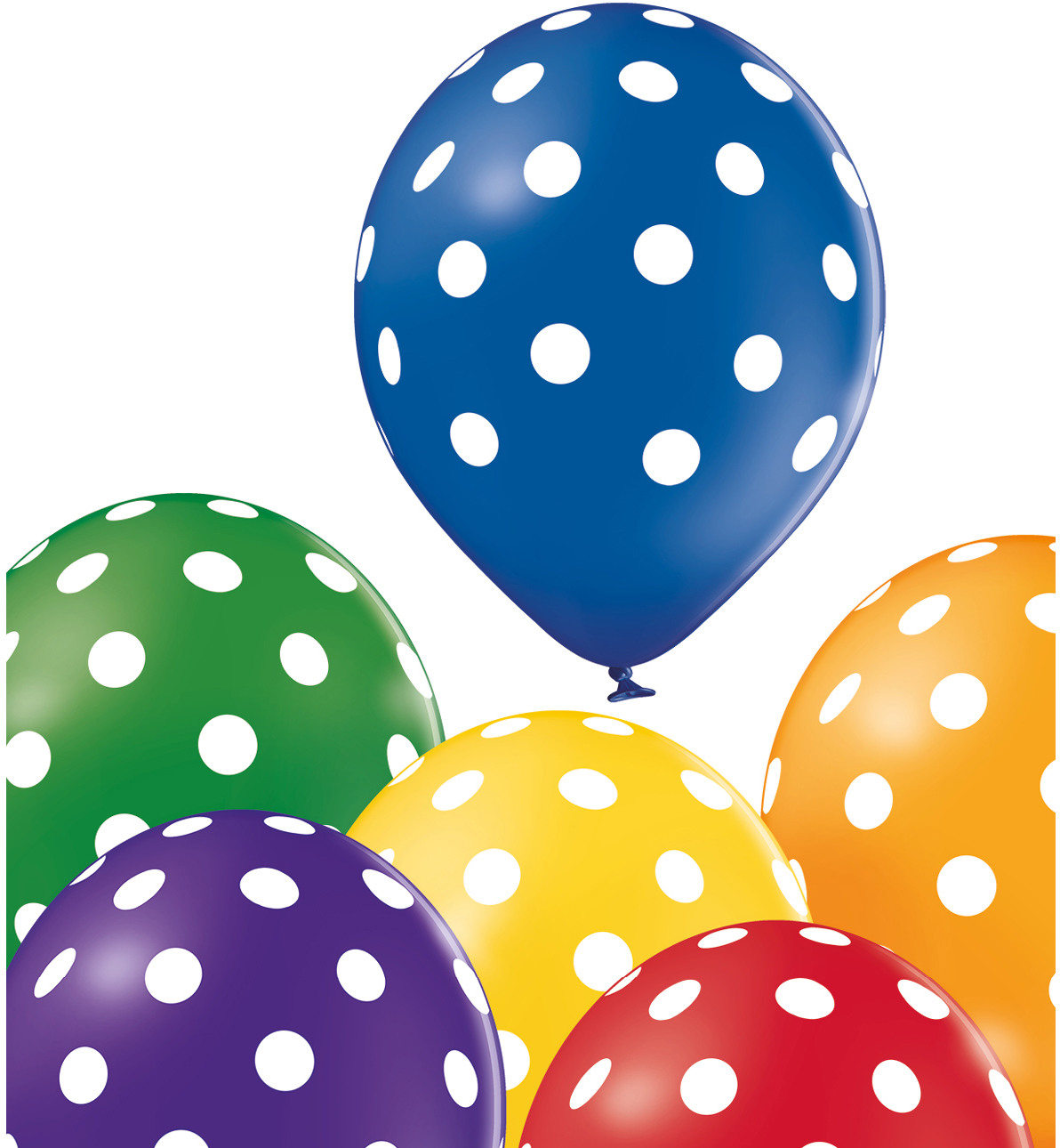 I AM CREATIVE Ballons grosse Punkte 27cm 1000-1057 Mix 6 Stück