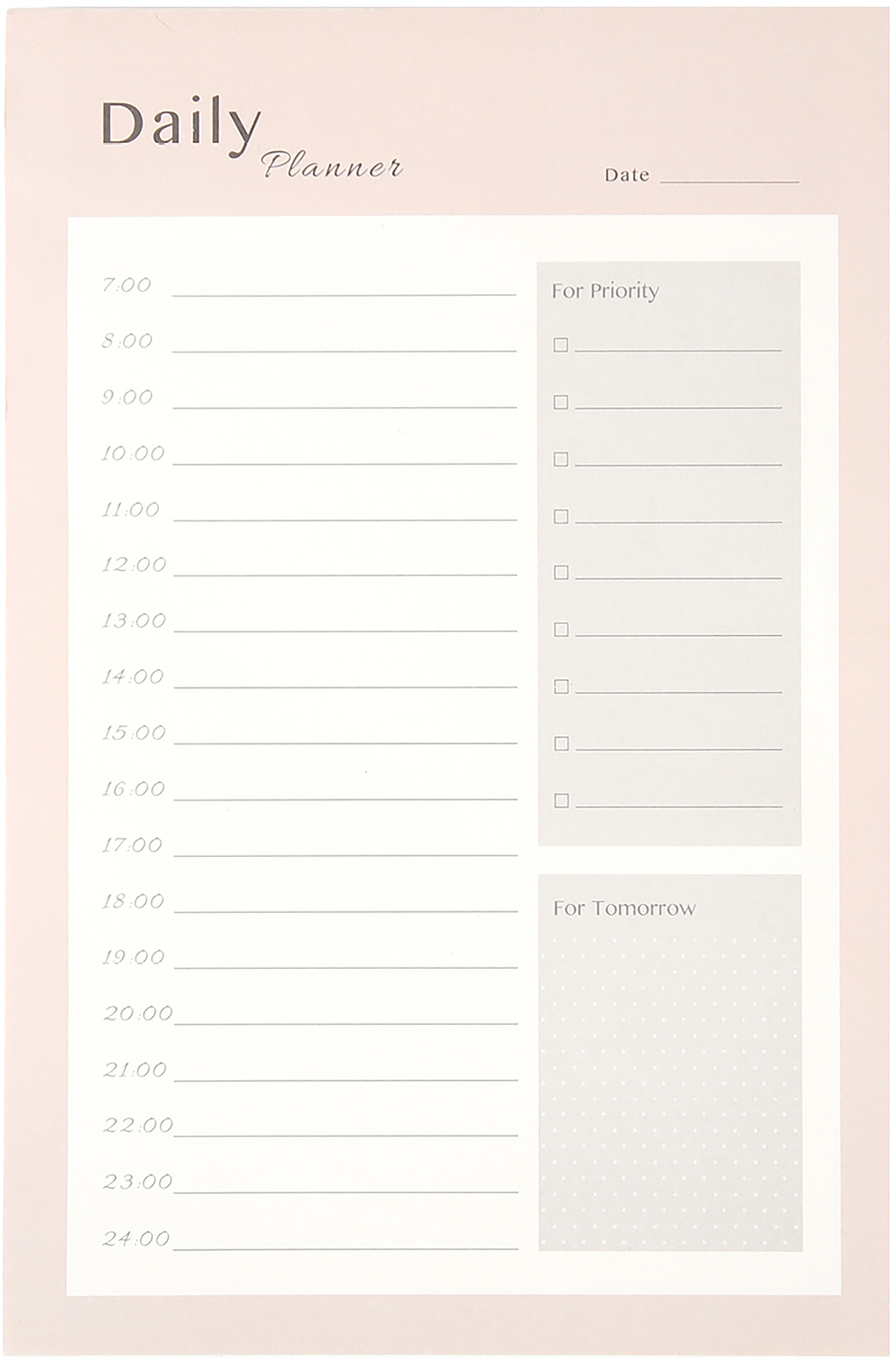 I AM CREATIVE Daily Planner 14x21cm 4005.4 rosa 80 Blatt
