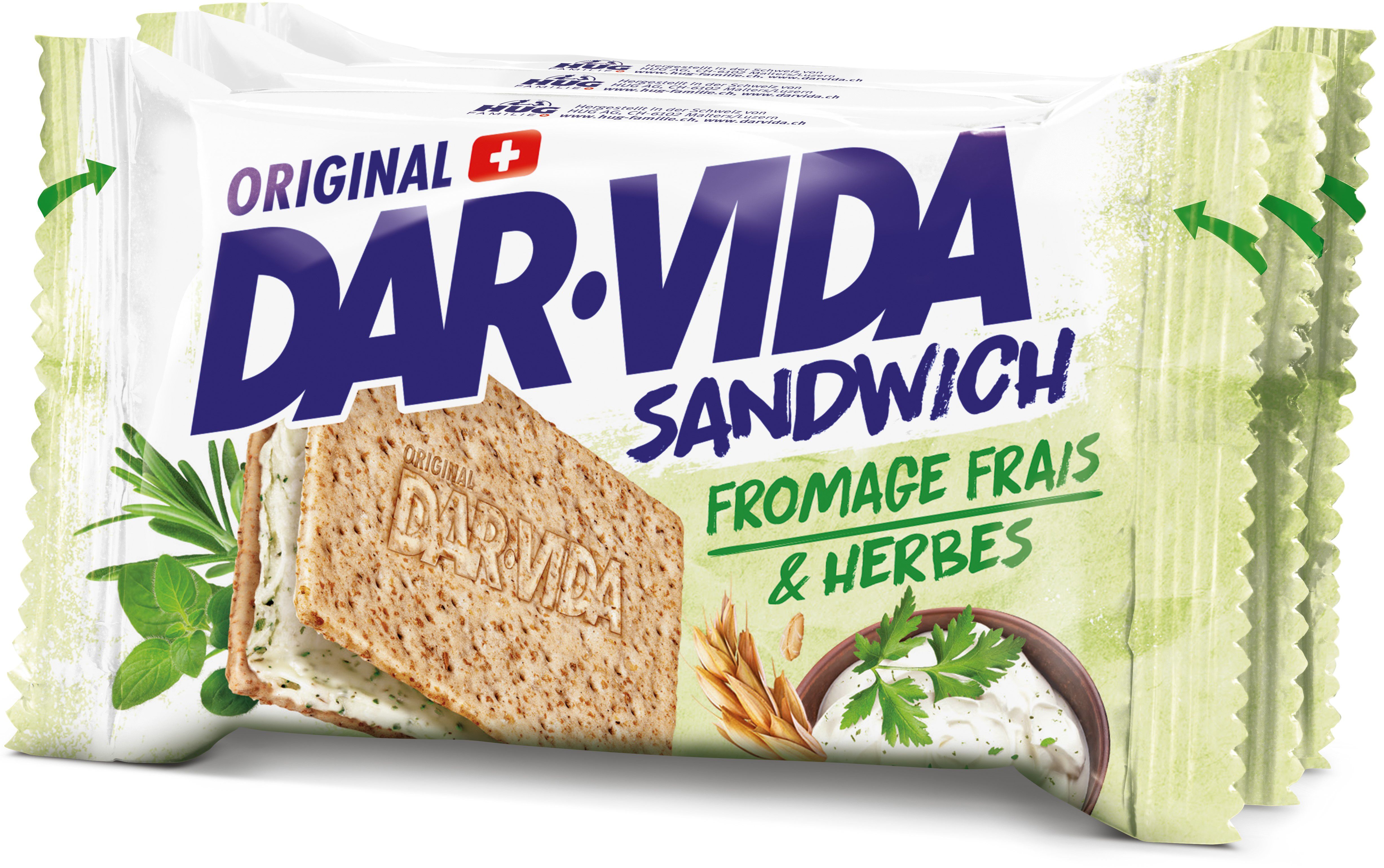 DAR-VIDA Sandwich Frischkäse& Kräuter 5362000 65g, 3 Stk.