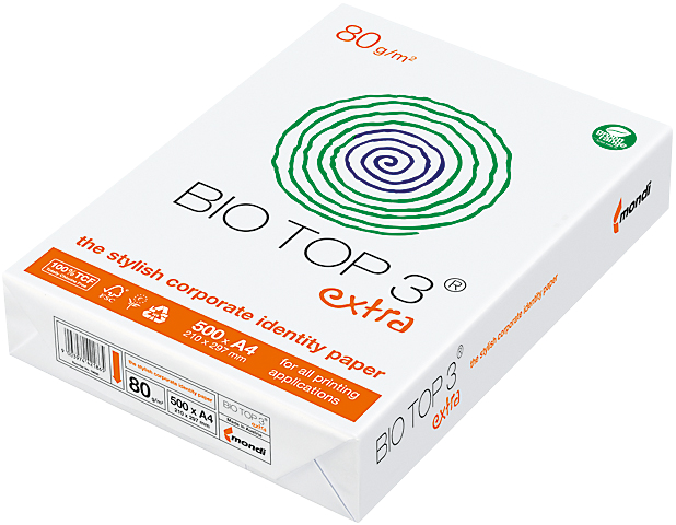 BIO TOP 3 Kopierpapier A4 88008658 80g, weiss 500 Blatt