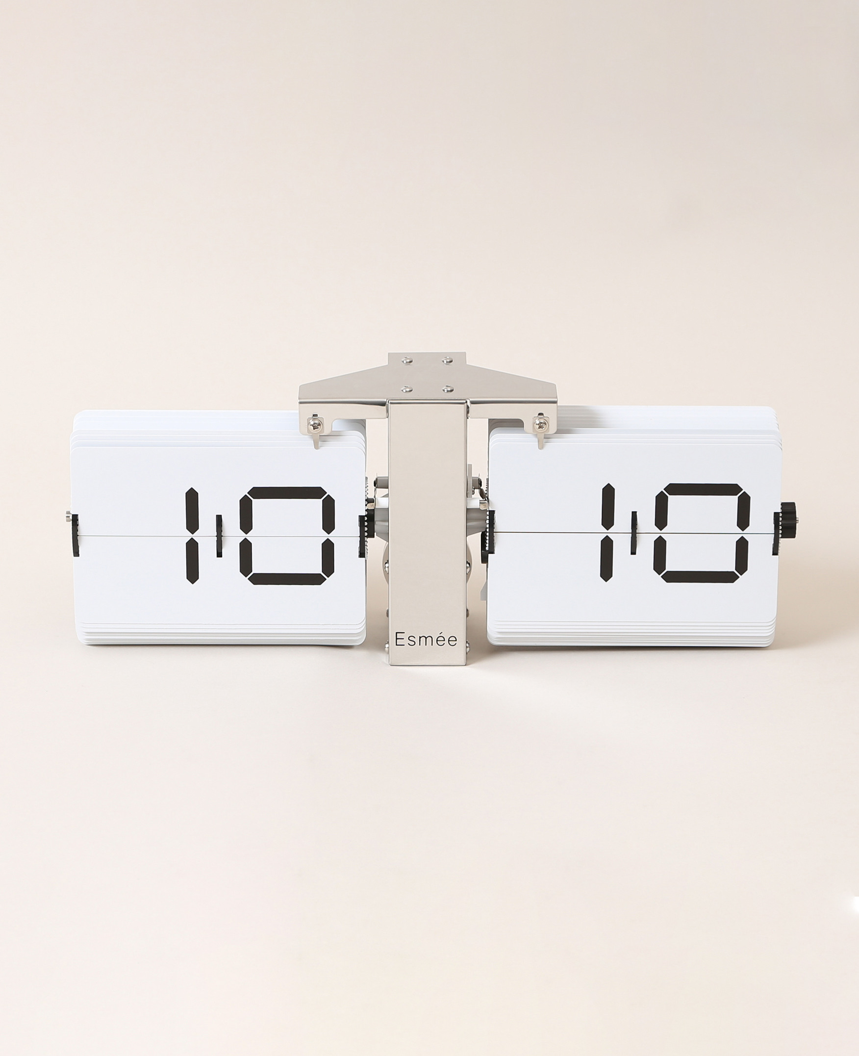 ESMEE Wanduhr Flip Clock 240.006.01 silber