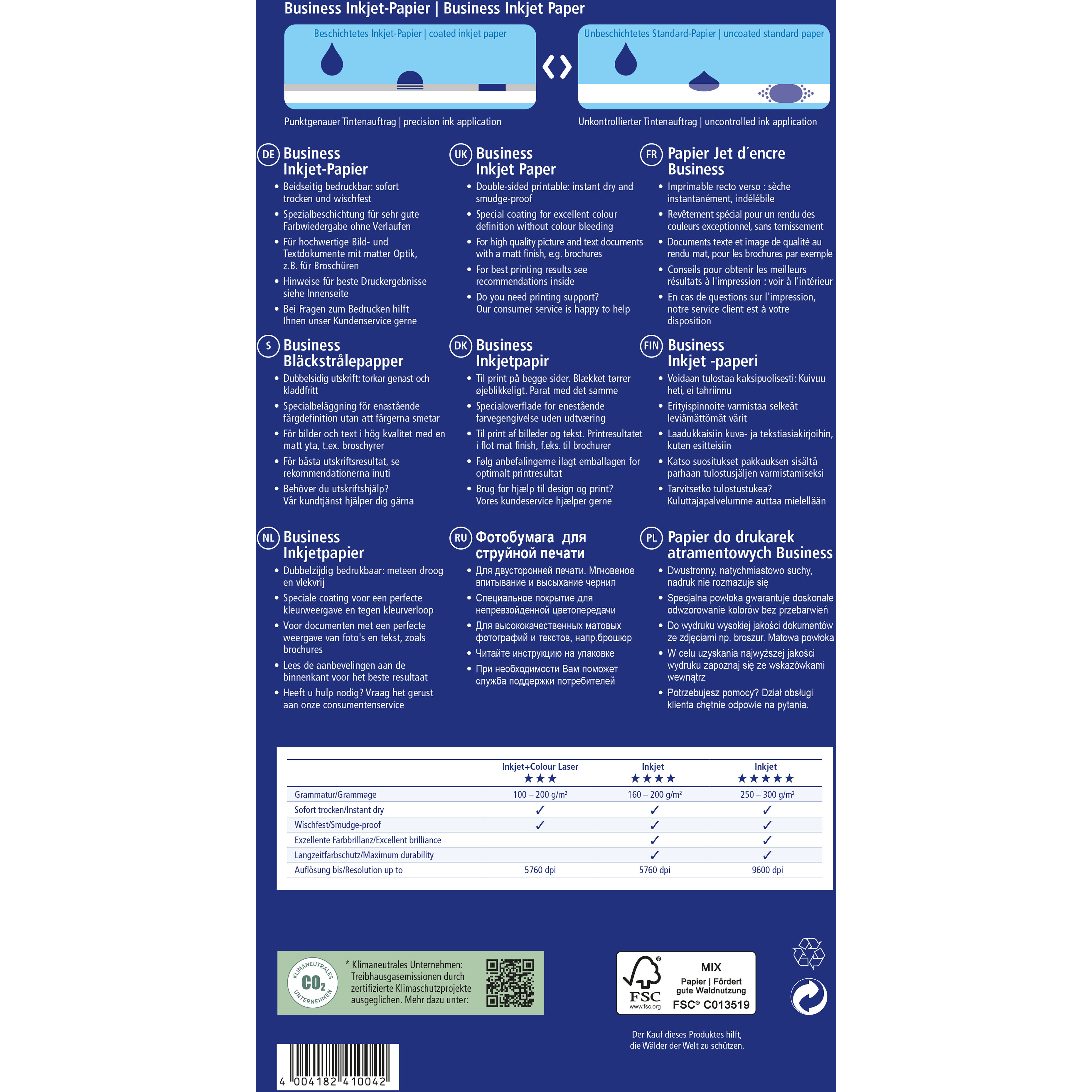 AVERY ZWECKFORM InkJet-Papier A4 2579-100 150g, weiss 100 Blatt