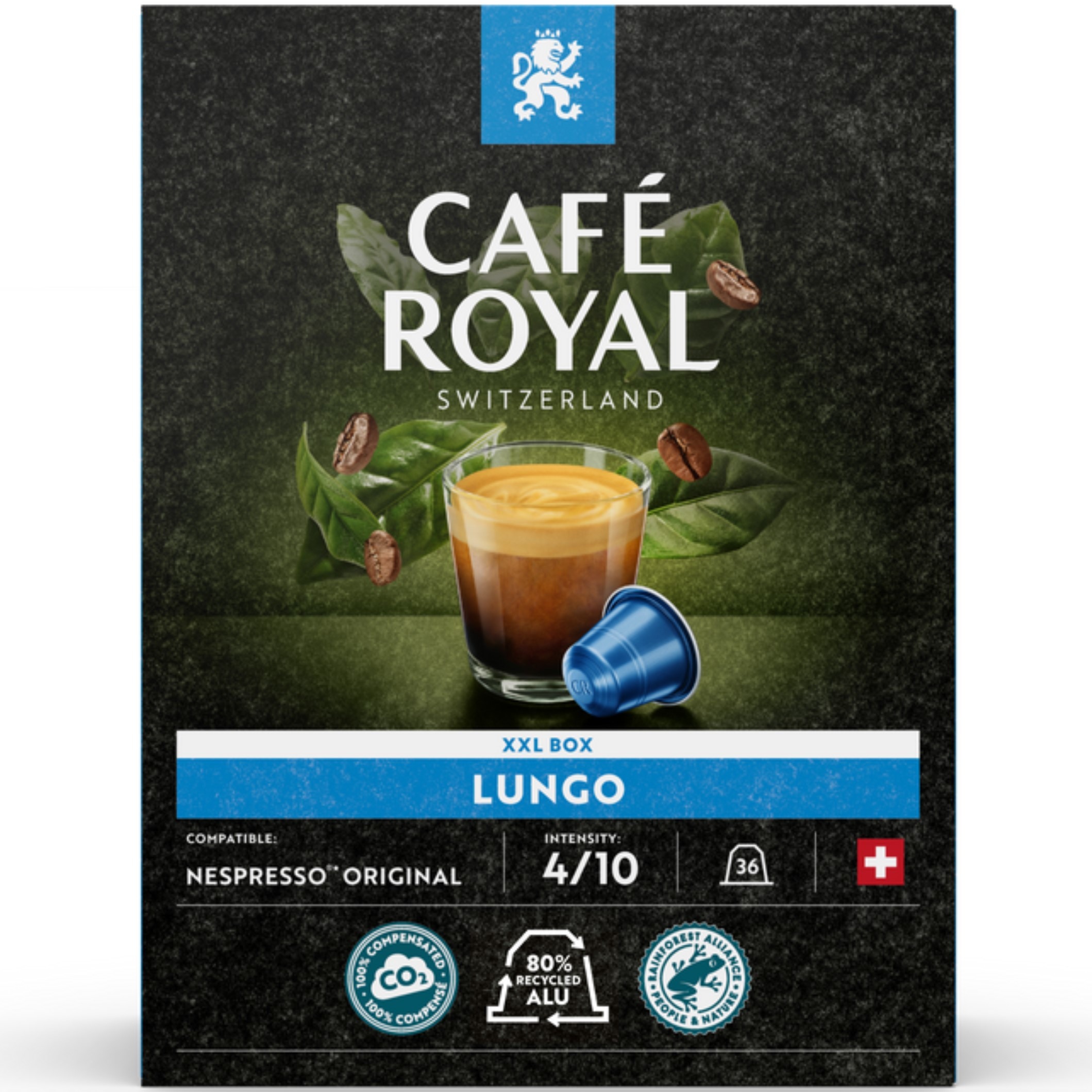 CAFE ROYAL Kaffeekapseln Alu 10165289 Lungo 36 Stk.