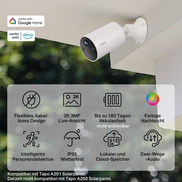 TP-LINK Smart Wless Security Camera Tapo C410 KIT incl. Solar Panel