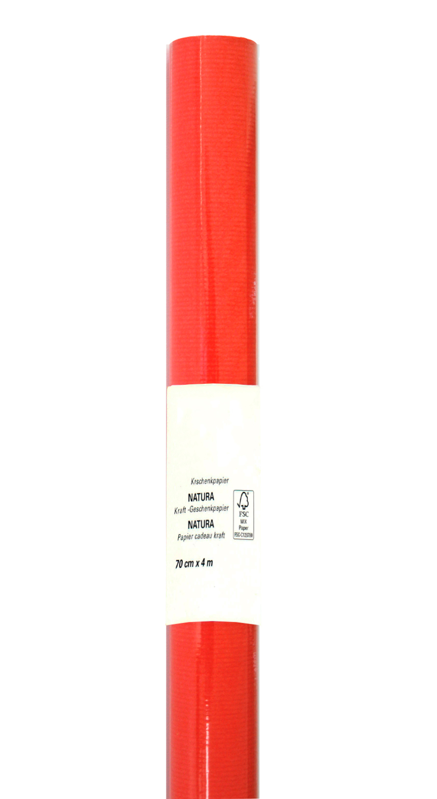 NEUTRAL Kraft-Geschenkpapier 445006 70cmx4m rot
