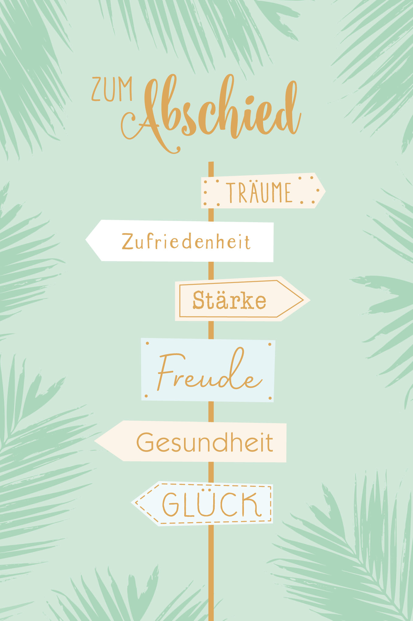 ABC Abschiedskarte DE B6 52303 Wegweiser