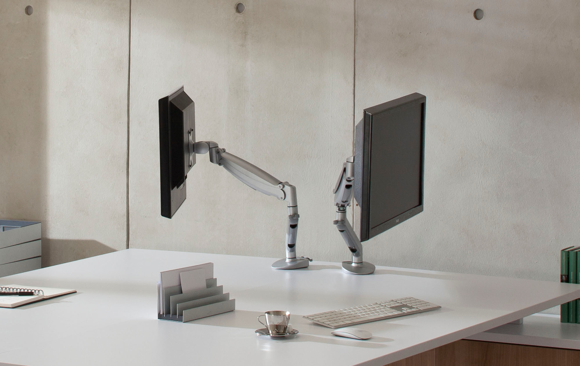 APOLLO Monitorhalterung VCPSA/S einfach, grau