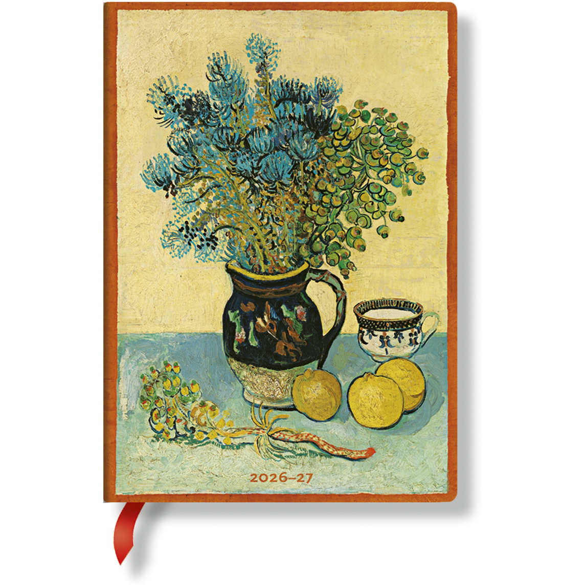 PAPERBLANKS Agenda Nature Morte Midi 26/27 DF2029-6 1W/2S 13M FR HOR HC 13x18cm