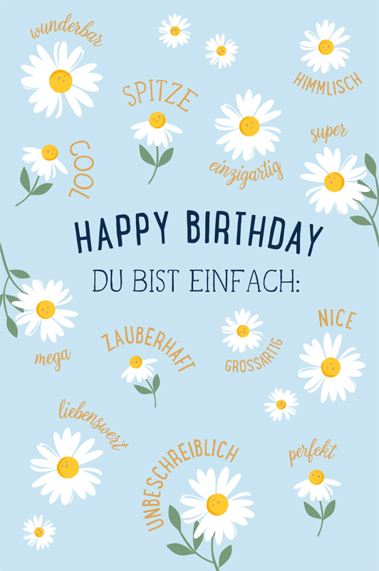 ABC Geburtstagskarte B6 51145 Happy Birthday