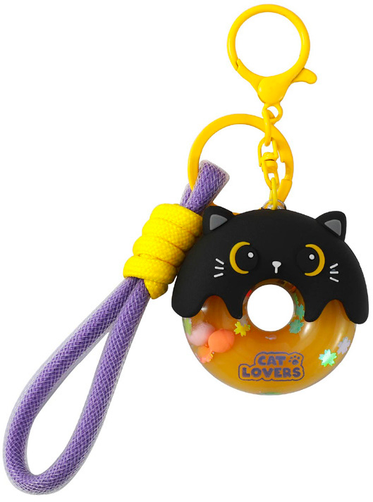 I-TOTAL Schlüsselanhänger Donut XL3153 Black Cat