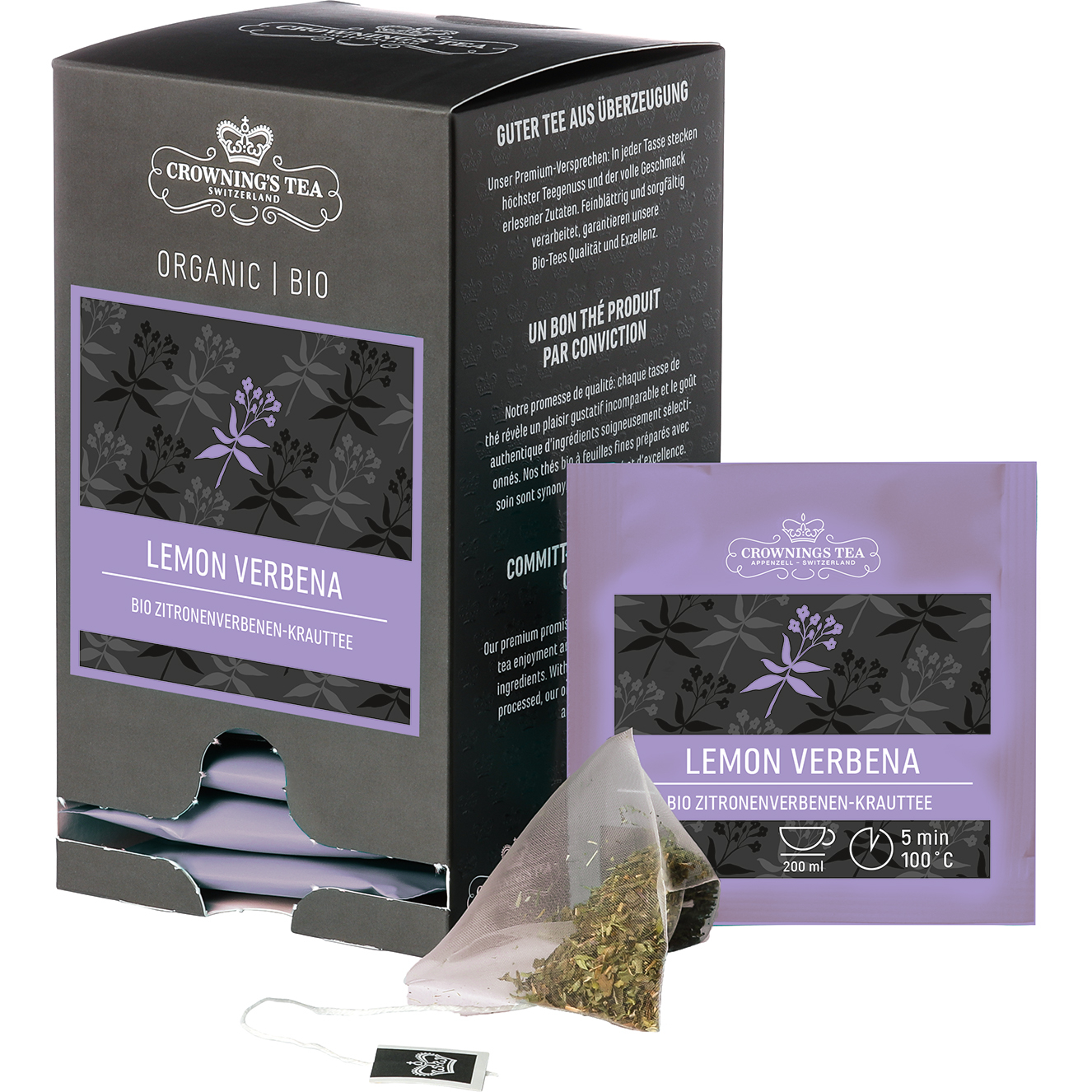 CROWNING'S Bio Lemon Verbena 106495 Pyramide 2g, 15 Stk.