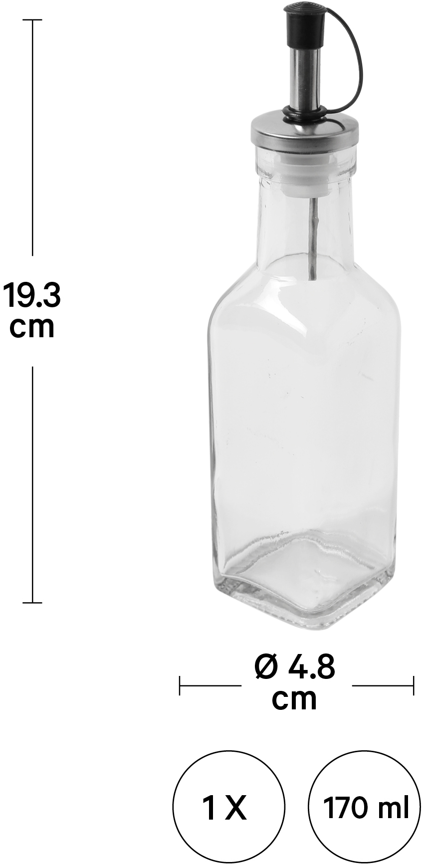 I AM CREATIVE Ölflasche 170ml 5100.3 mit Metallausgiesser