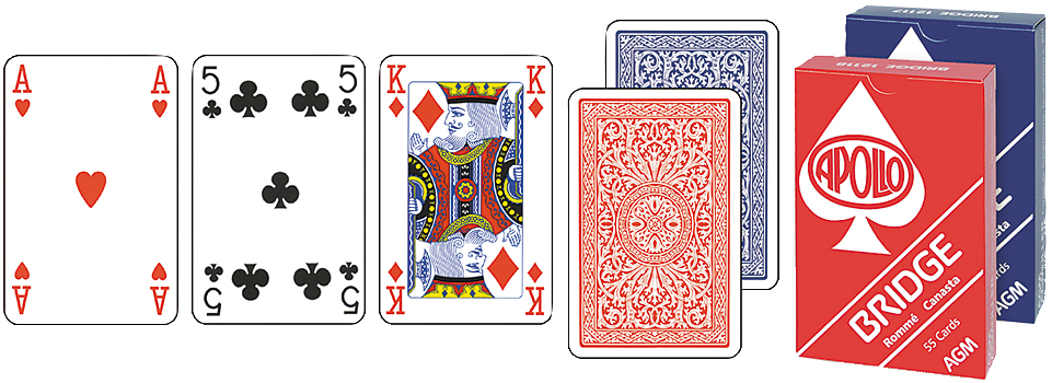 AGMÜLLER Bridge Apollo 57x89mm 106801218 rot 55 Karten