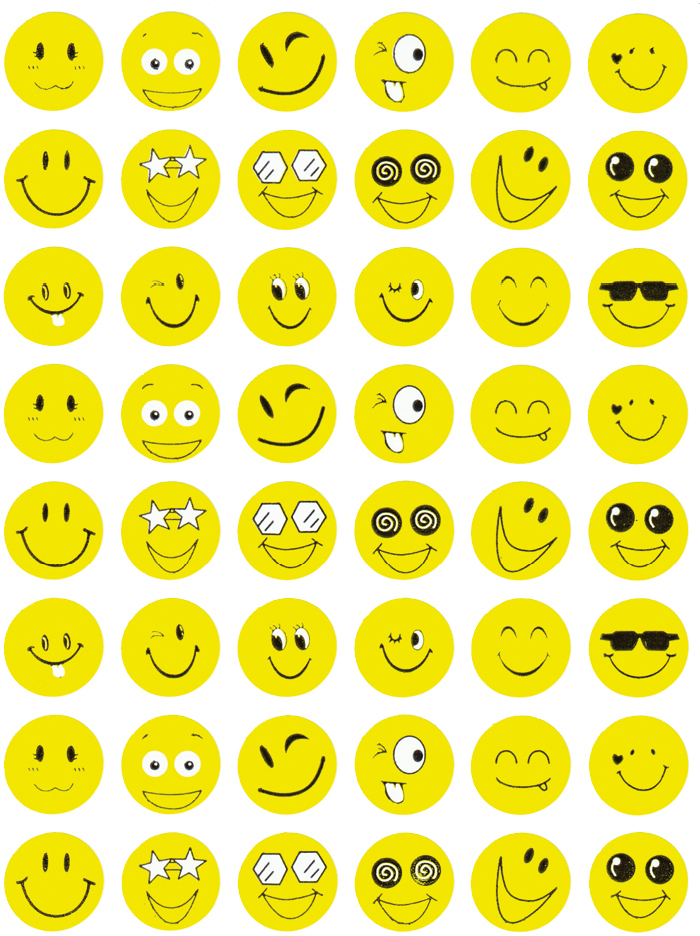 TIMETEX Belobigungs-Aufkleber 62781 Gesicht gelb 288 Stück