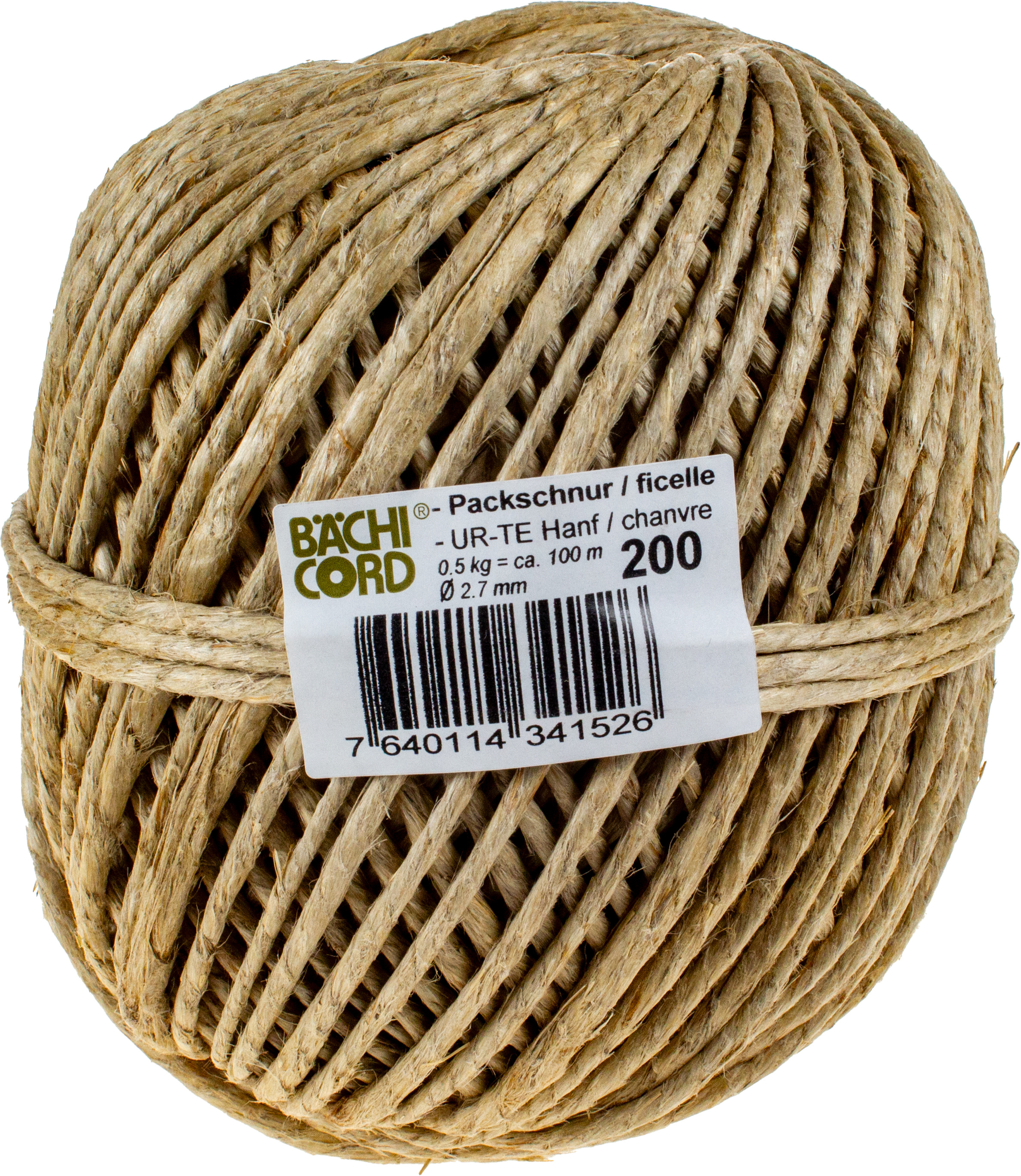 BAECHI Packschnur Hanf 511002005 500g, 2,7mm 100m