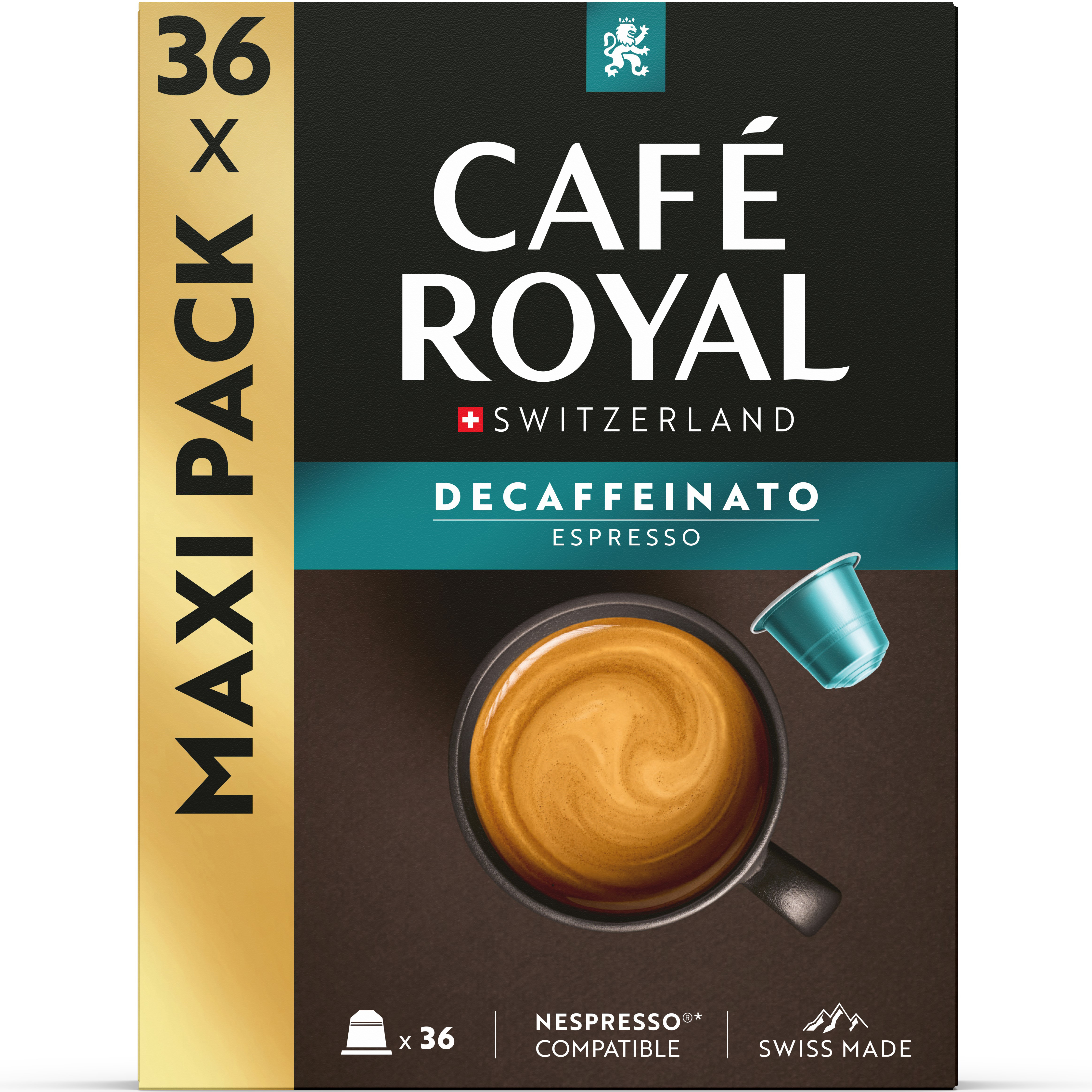 CAFE ROYAL Kaffeekapseln Alu 10173073 Espresso Decaffeinato 36 Stk.
