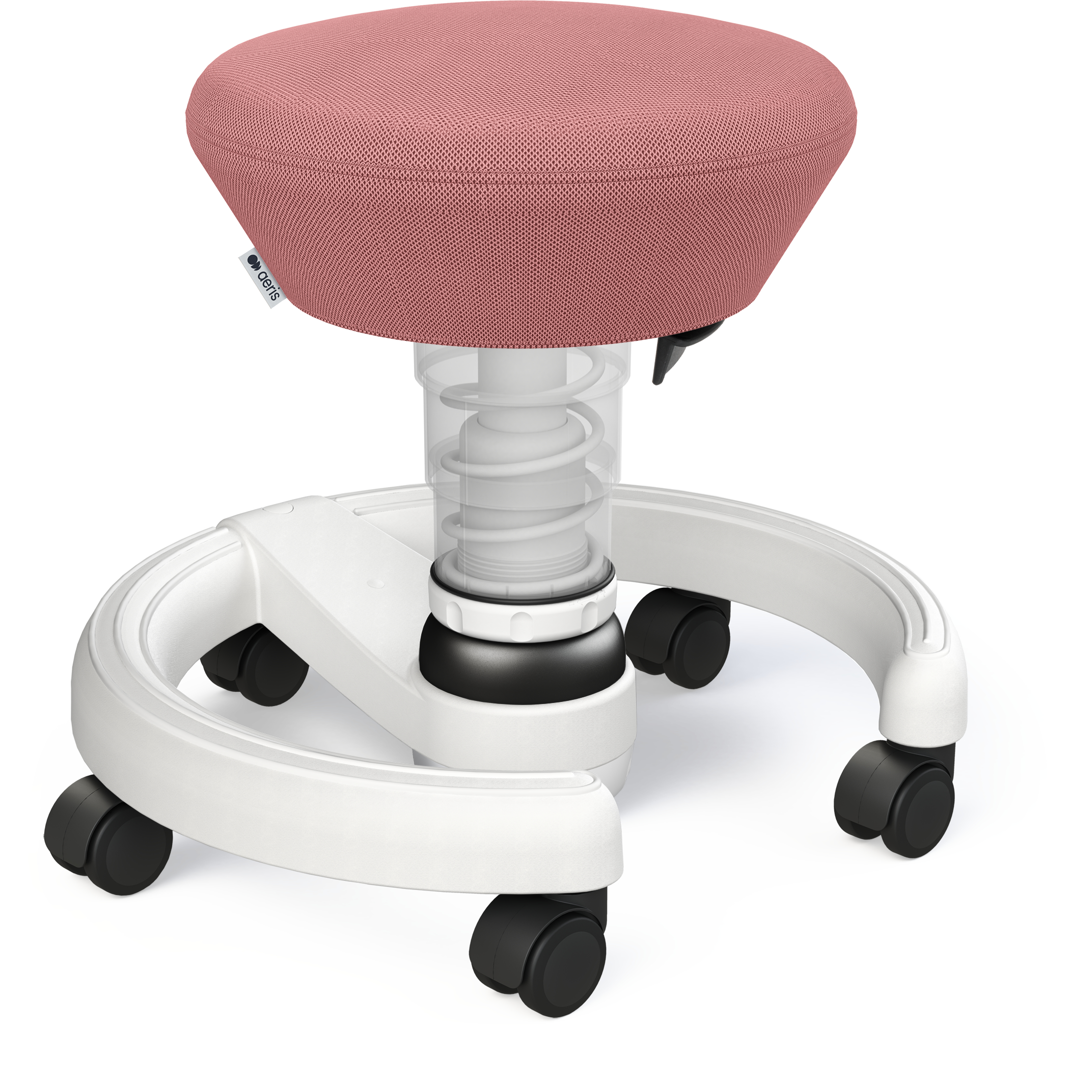 AERIS Kindersitzhocker Swoppster 120WHWHHQ03 rosa/weiss, mit Rollen