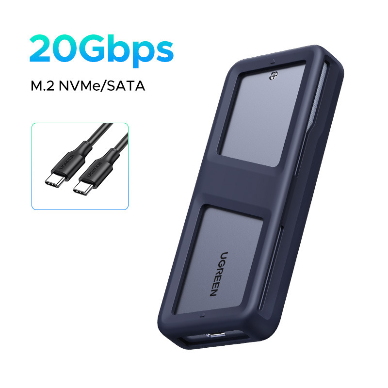 UGREEN SSD Enclosure M.2 NVMe/SATA 25665 2230/2242/2260/2280 20Gbps