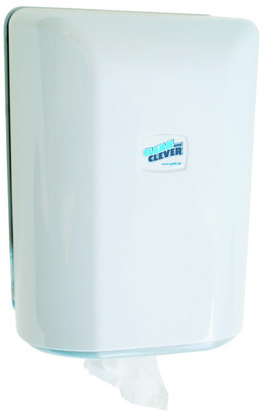 CLEAN AND CLEVER Papierwischtuchspender SMA406 42156 Midi, weiss
