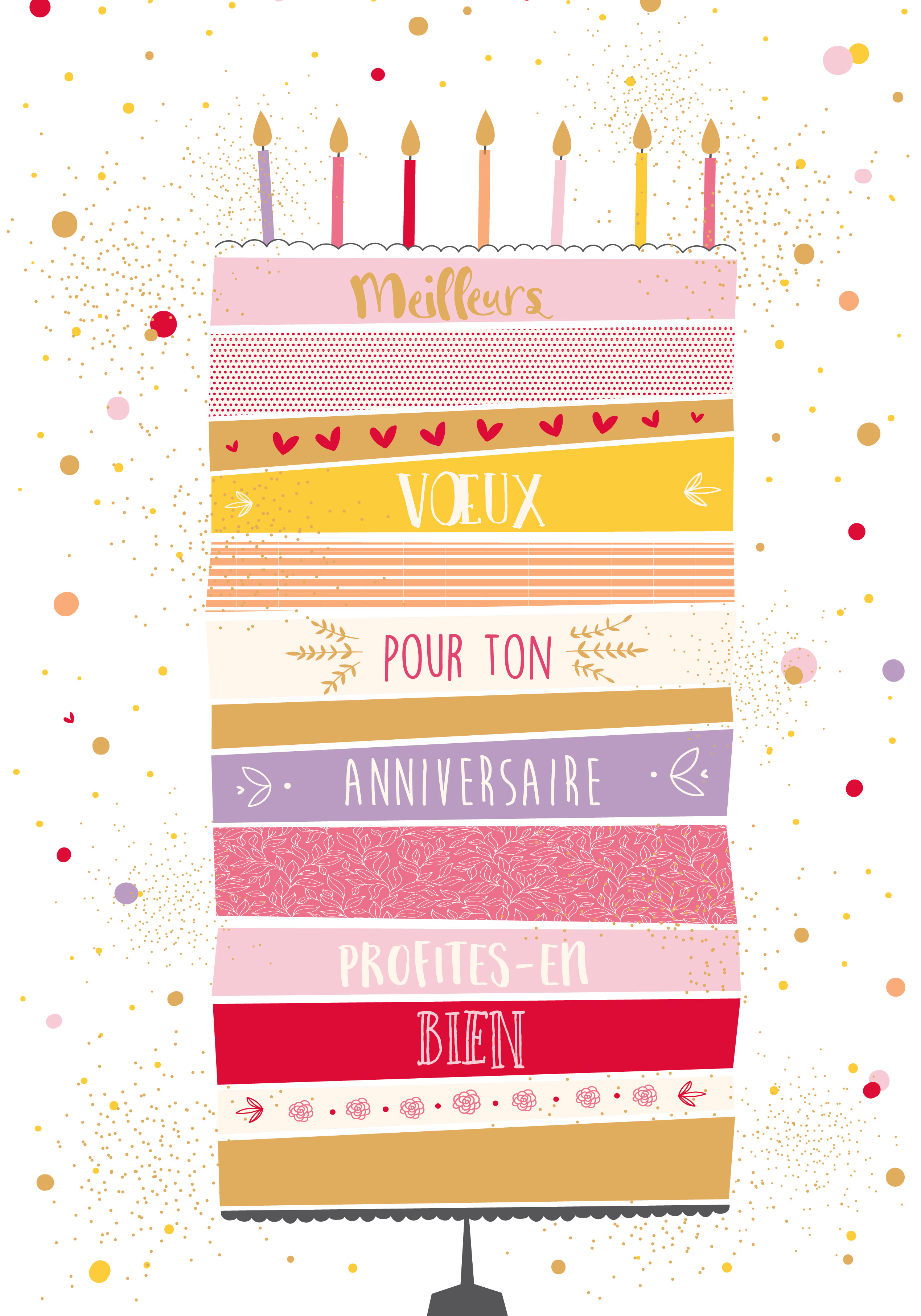 ABC Geburtstagskarte FR A4 53371 Torte