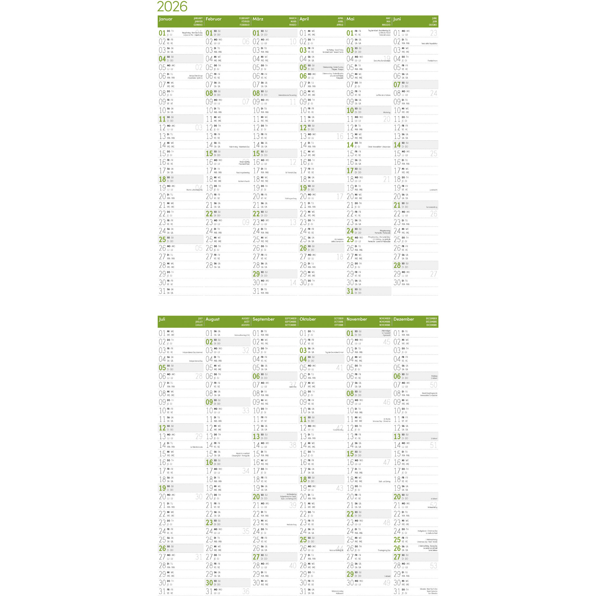 ACKERMANN Bildkalender 2026 4604 Traumpfade ML 30x30cm