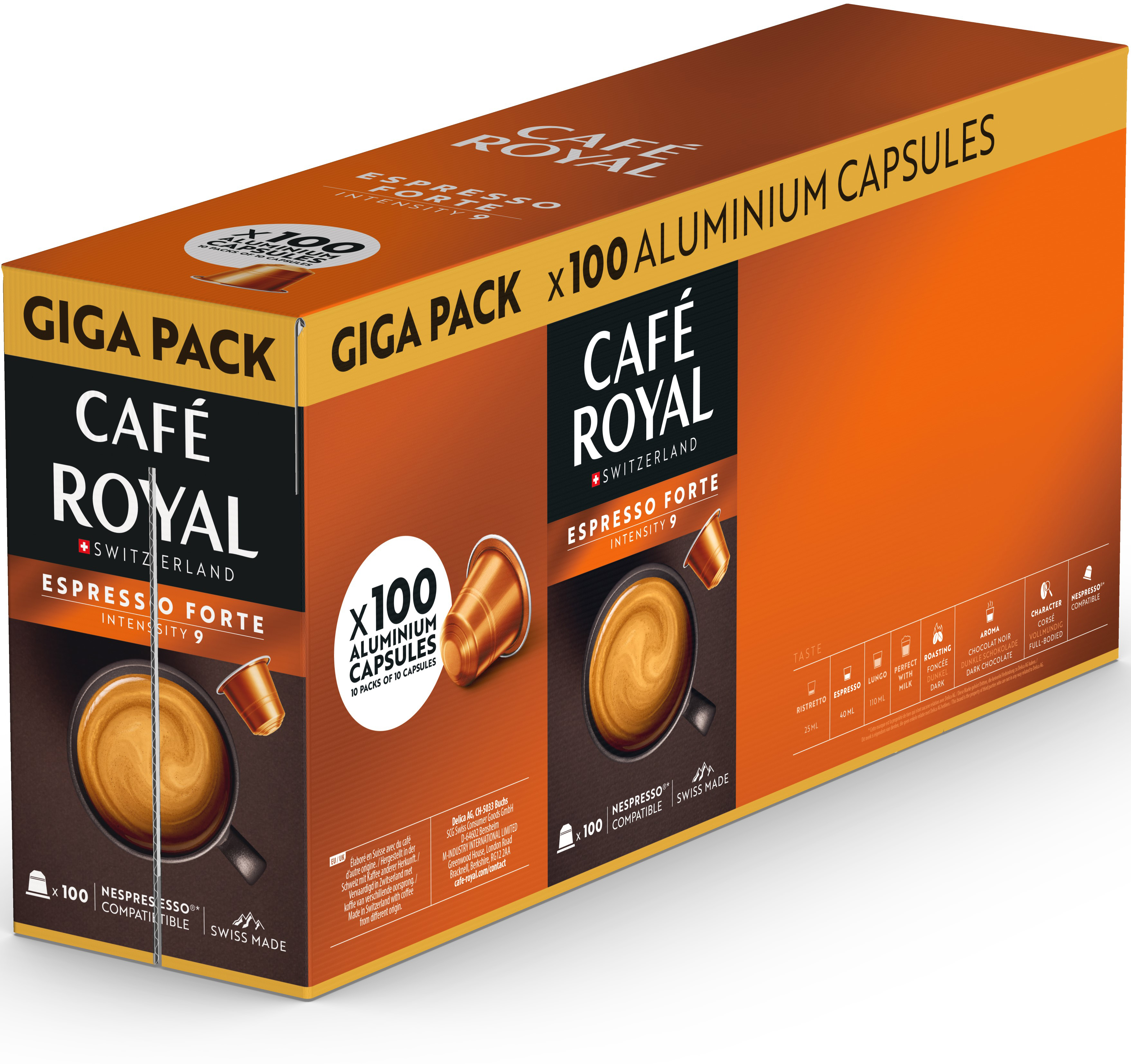 CAFE ROYAL Kaffeekapseln XXL 10185022 Espresso Forte 100 Stk.