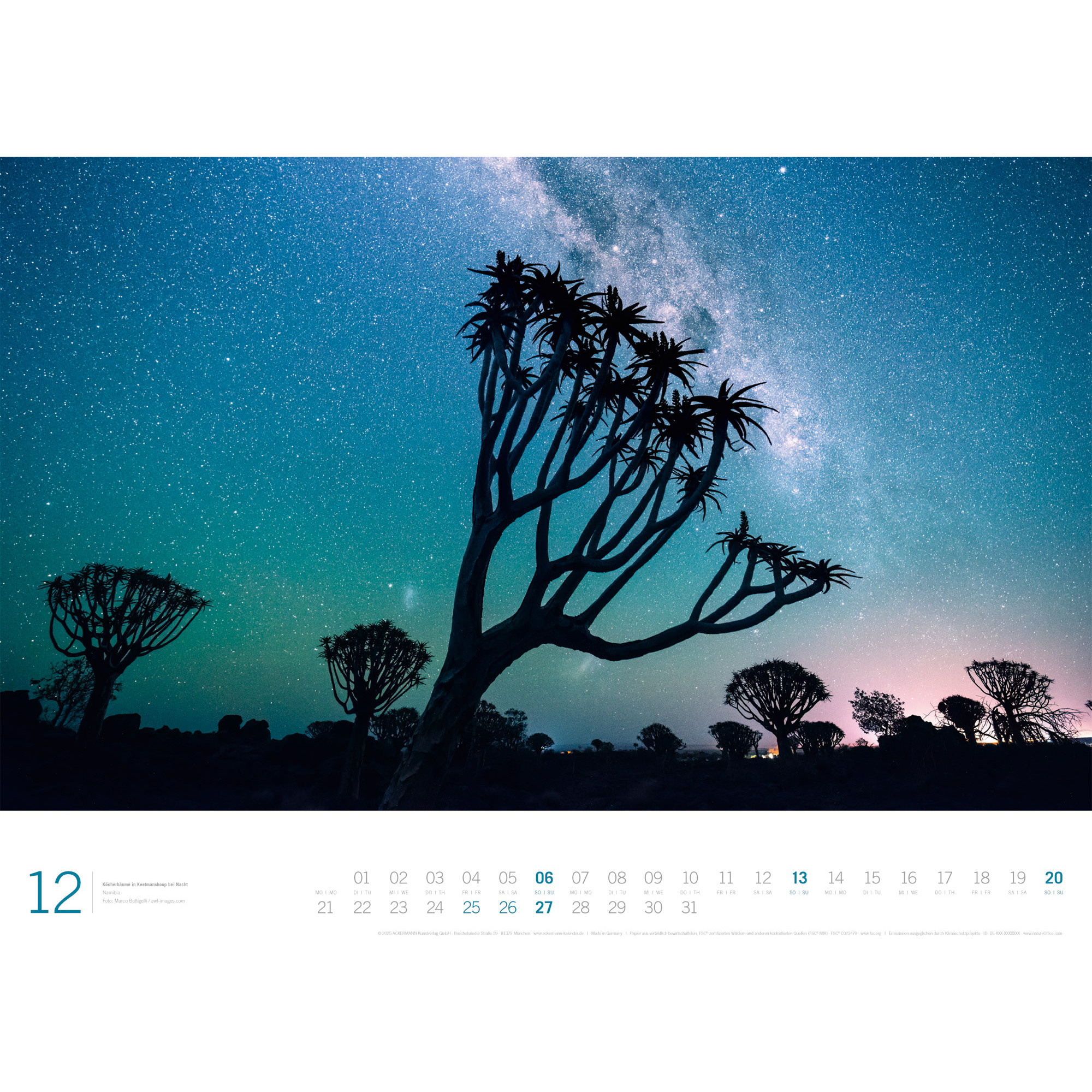 ACKERMANN Bildkalender 2026 3613 Afrika DE/E 66x50cm