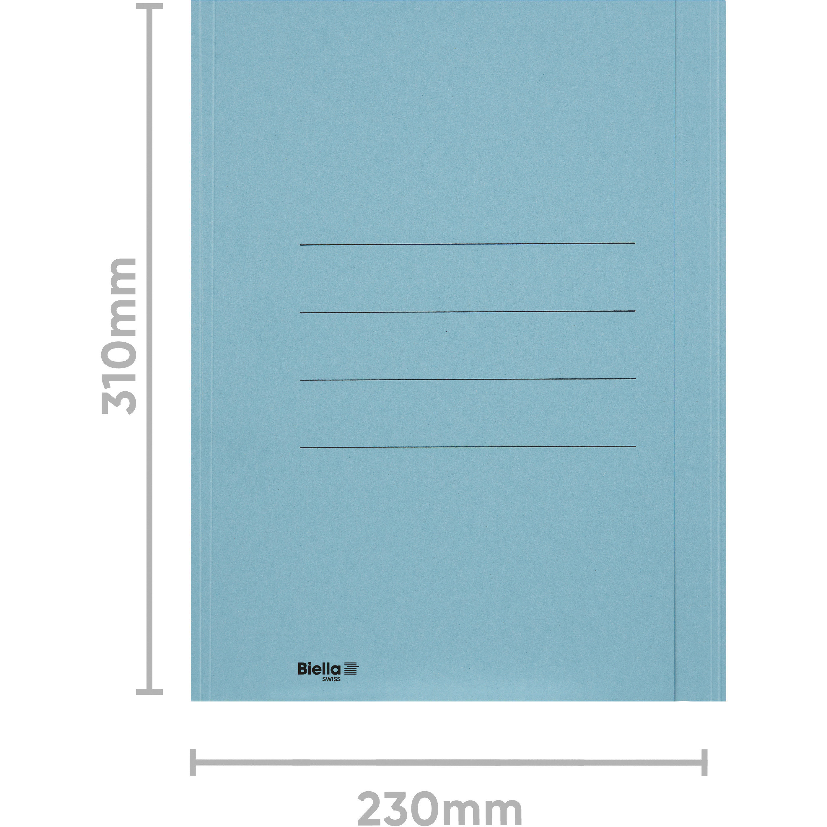 BIELLA Einlagemappe m. Klappe A4 25040105U blau 240g/m2 50 Stück