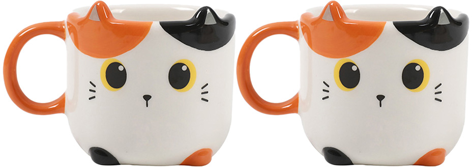 I-TOTAL Espressotassen 2er Set XL2520B Orange Cat