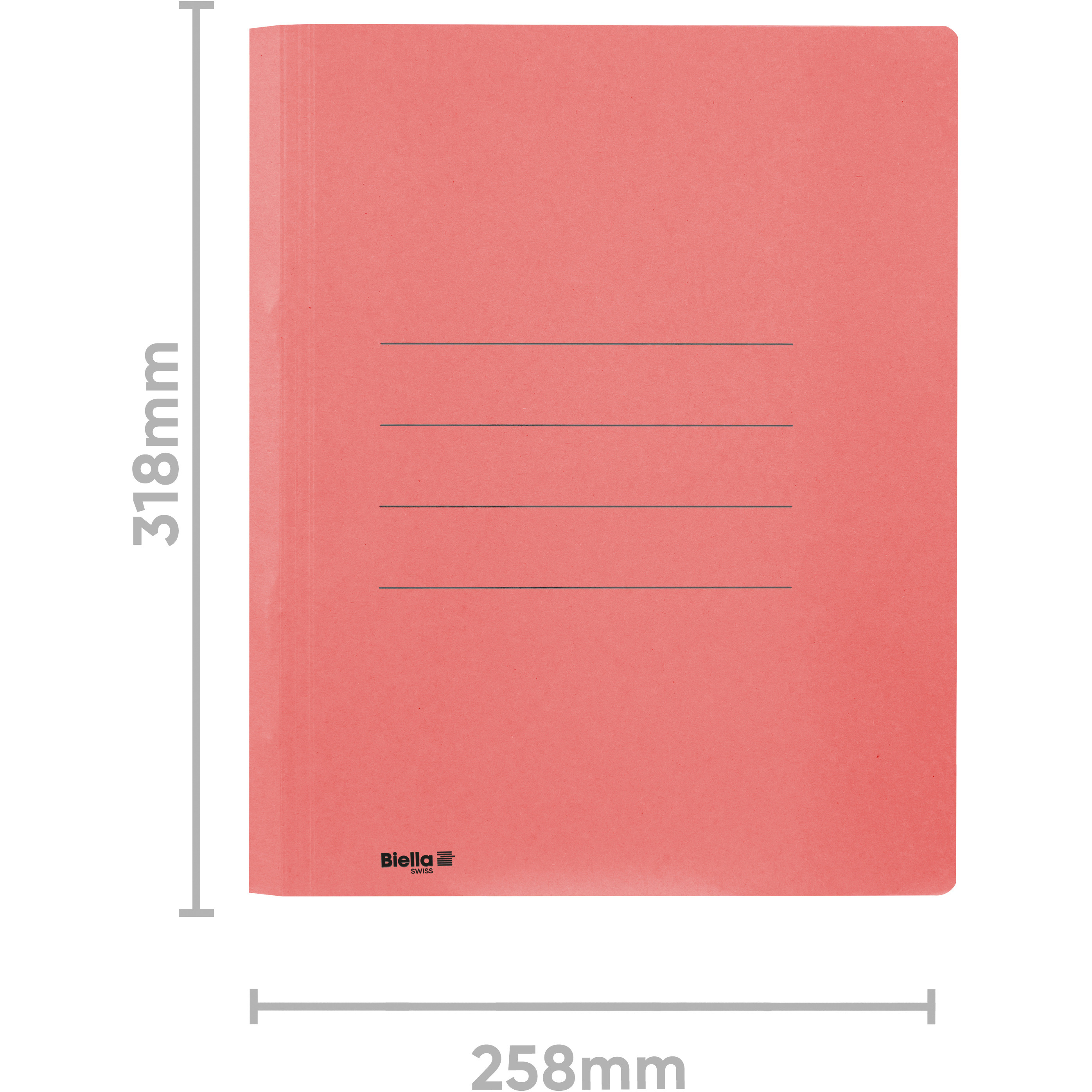 BIELLA Schnellhefter Praxis A4 16740045U rot, 320gm2 250 Bl.